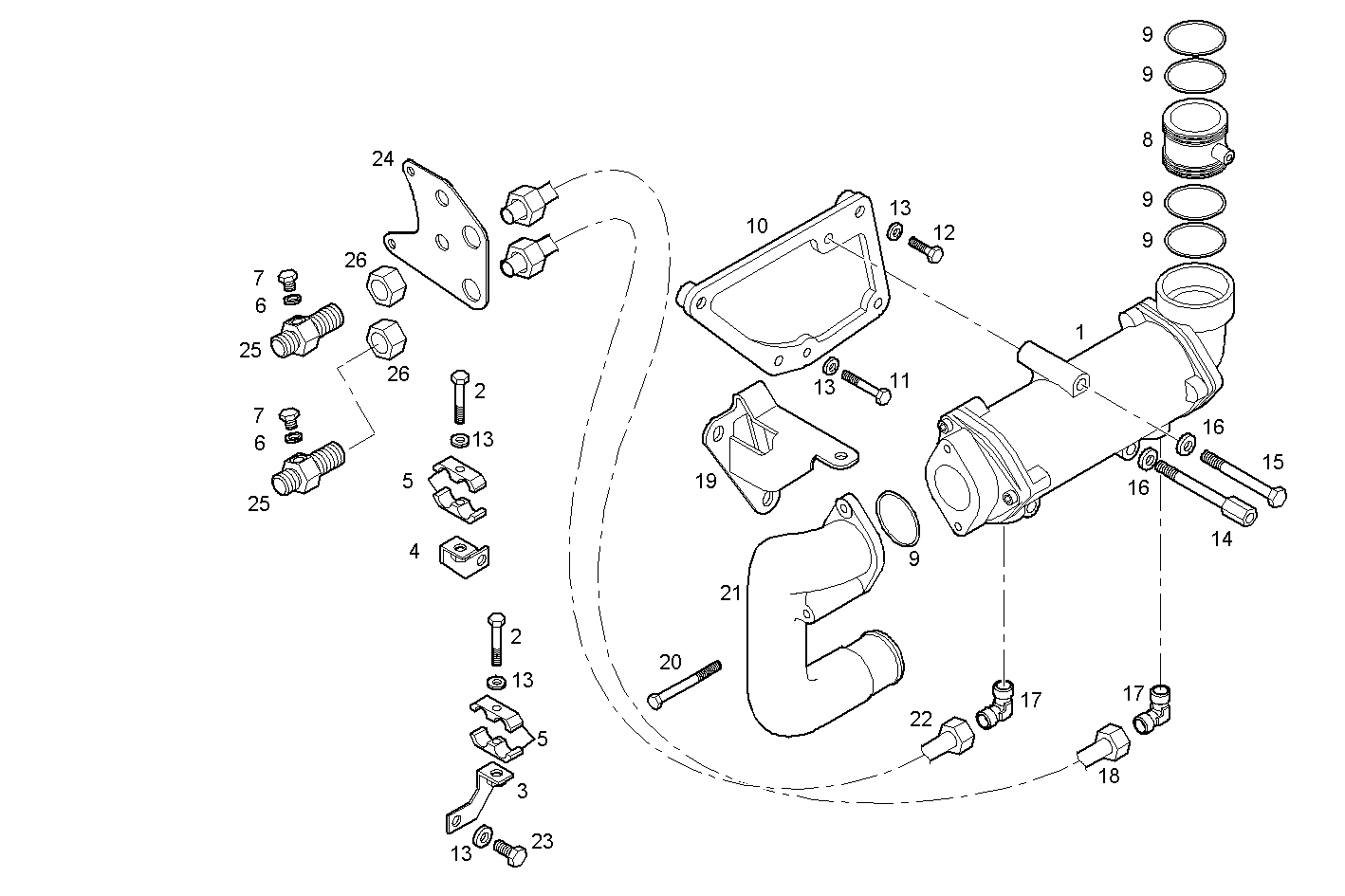 MARINE GEAR ZF-MPM IRM 304A - C78ENTM50.10 CURSOR 8 parts diagram