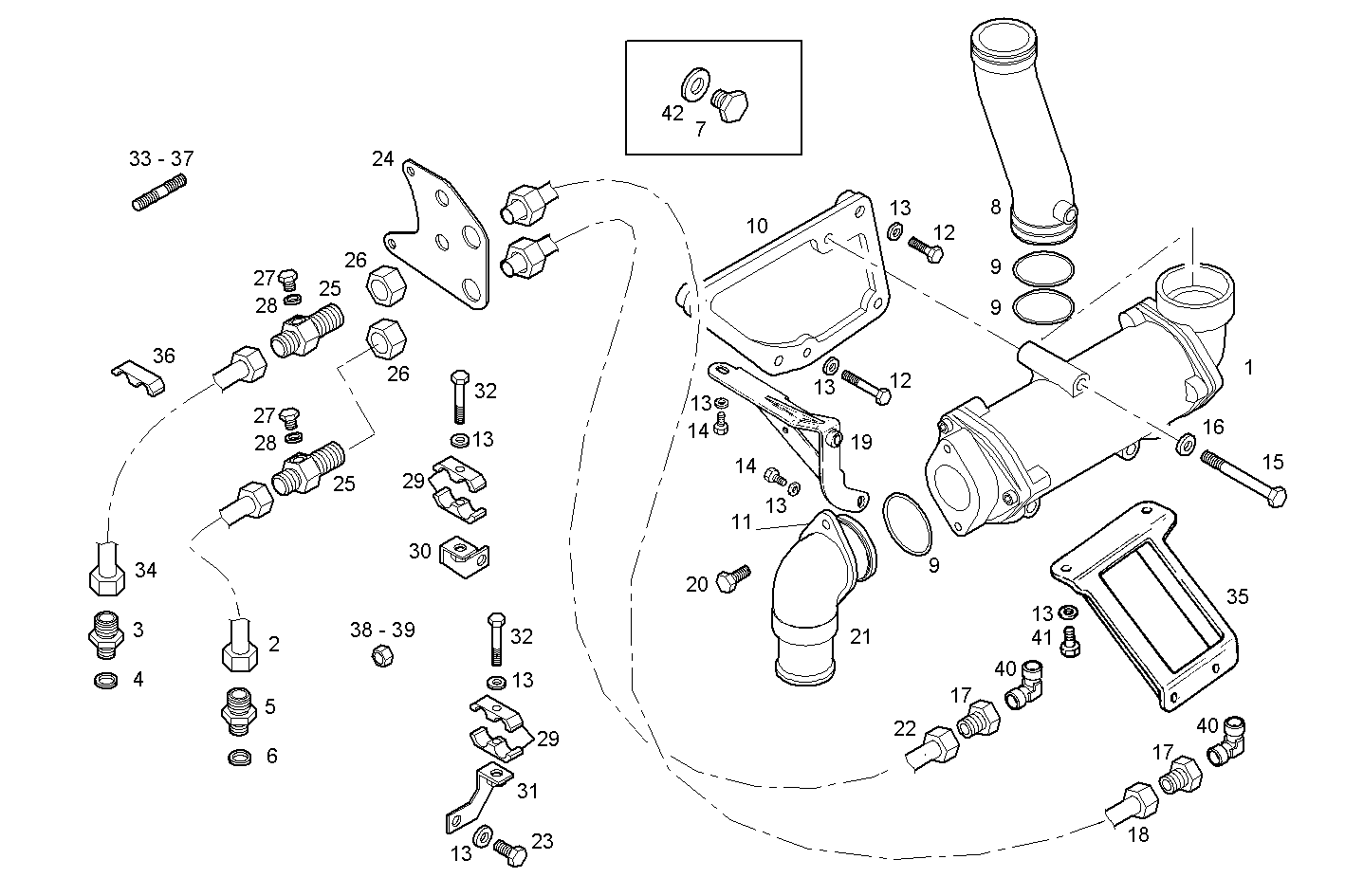MARINE GEAR - C78ENTM55.10 CURSOR 8 parts diagram