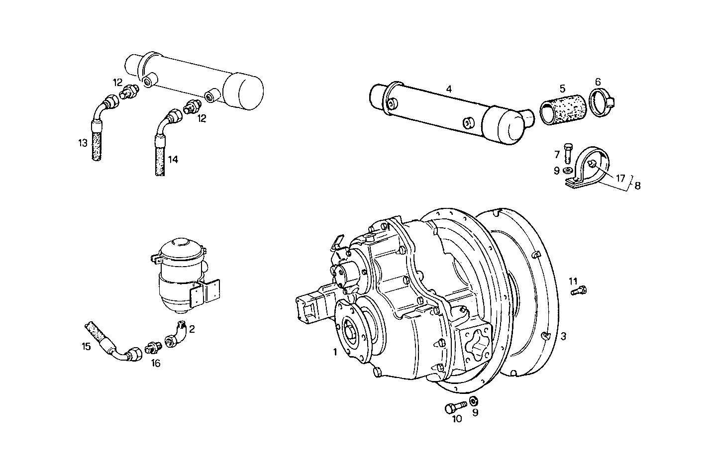 MARINE GEAR TWIN DISC MG 507 A-1 - 8361SRM38.11 8361SRM38 parts diagram