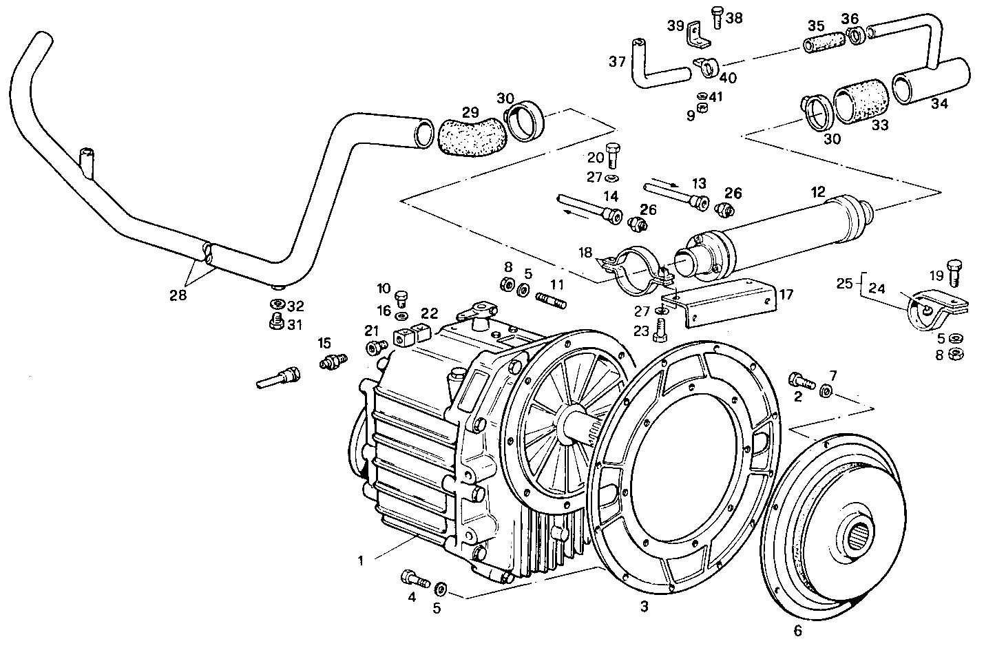 MARINE GEAR HURTH HBW 360 - 8041M08.01 8041M08 parts diagram