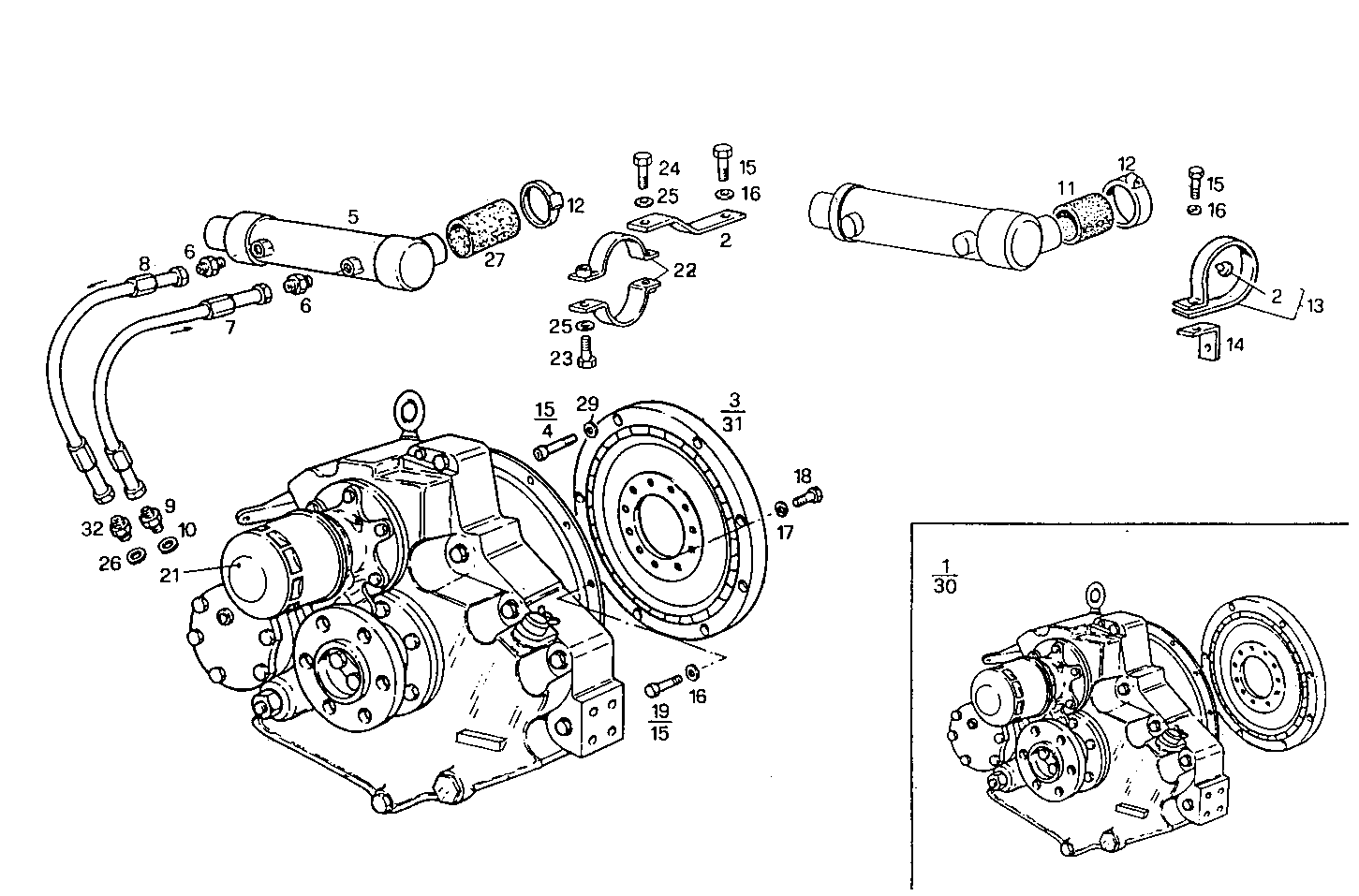 MARINE GEAR ZF-MPM IRM 301 PL2 - 8361SRM38.10 8361SRM38 parts diagram