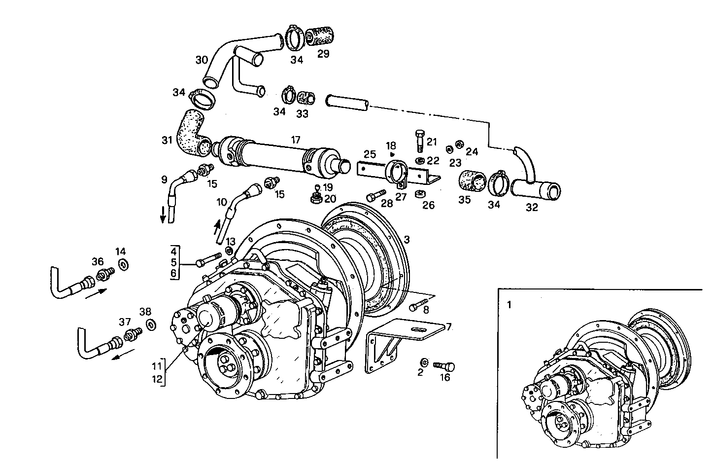 MARINE GEAR ZF-MPM IRM 320 PL-1 - 8210SRM36.12 8210SRM36 parts diagram