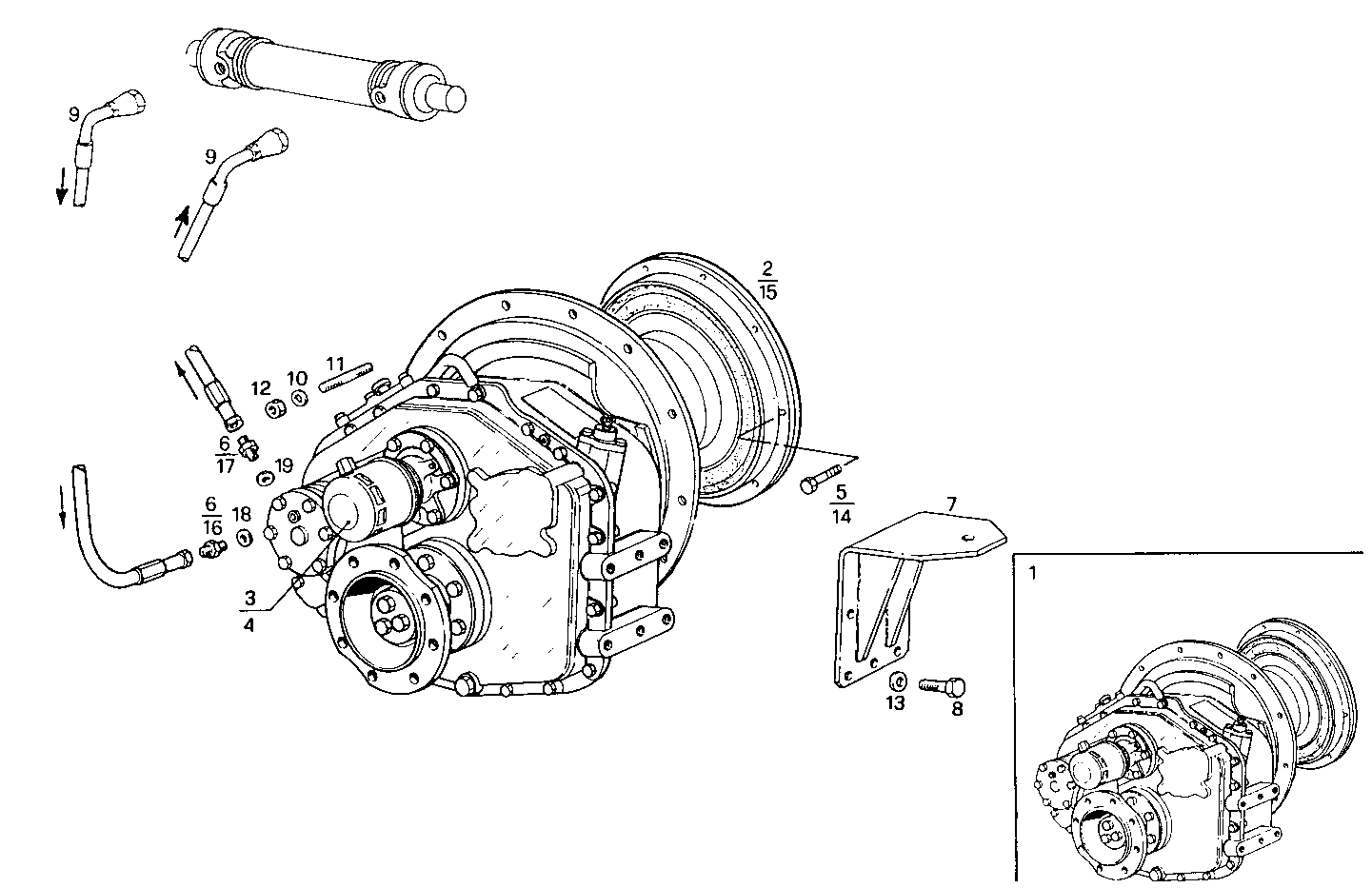 MARINE GEAR ZF-MPM IRM 320 PL-1 - 8460SRM50.10 8460SRM50 parts diagram