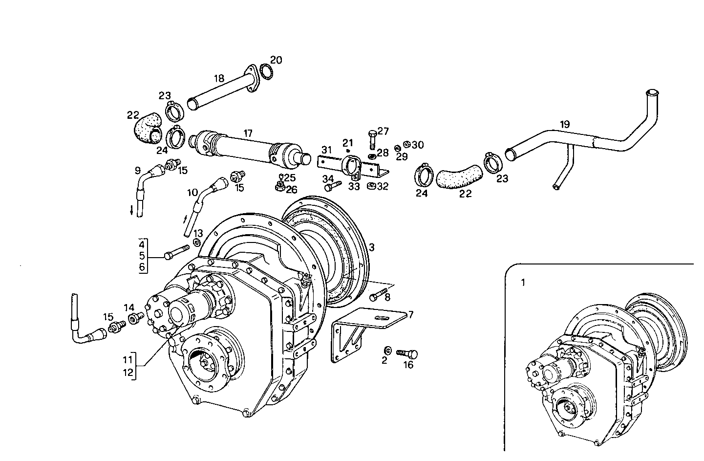 MARINE GEAR ZF-MPM IRM 320-1 - 8210SRM36.32 8210SRM36 parts diagram