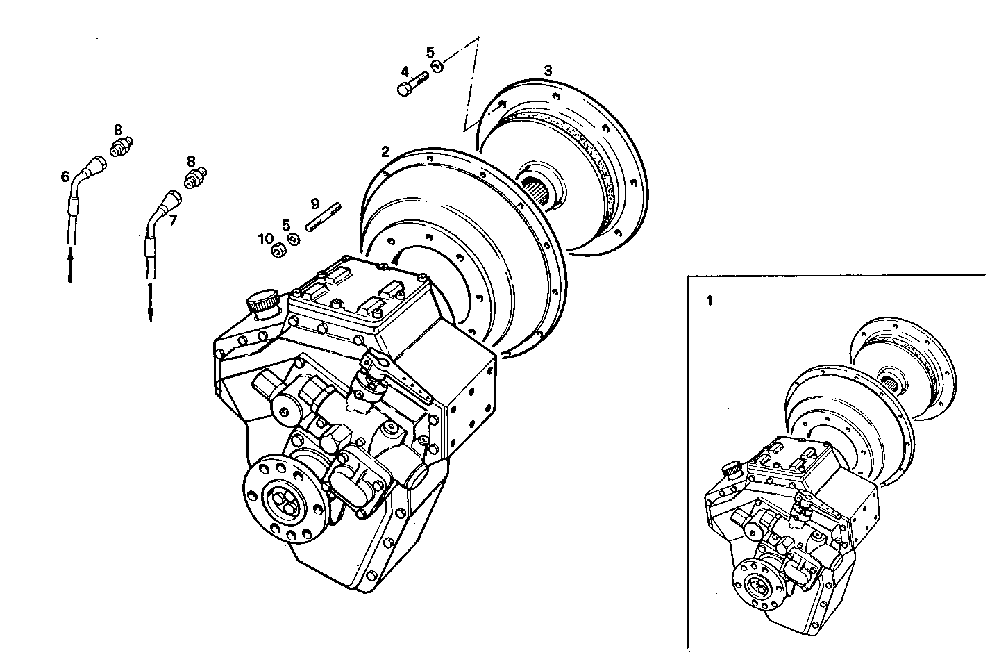 MARINE GEAR TECHNODRIVE TM 200 B - 8061SRM25.10 8061SRM25 parts diagram