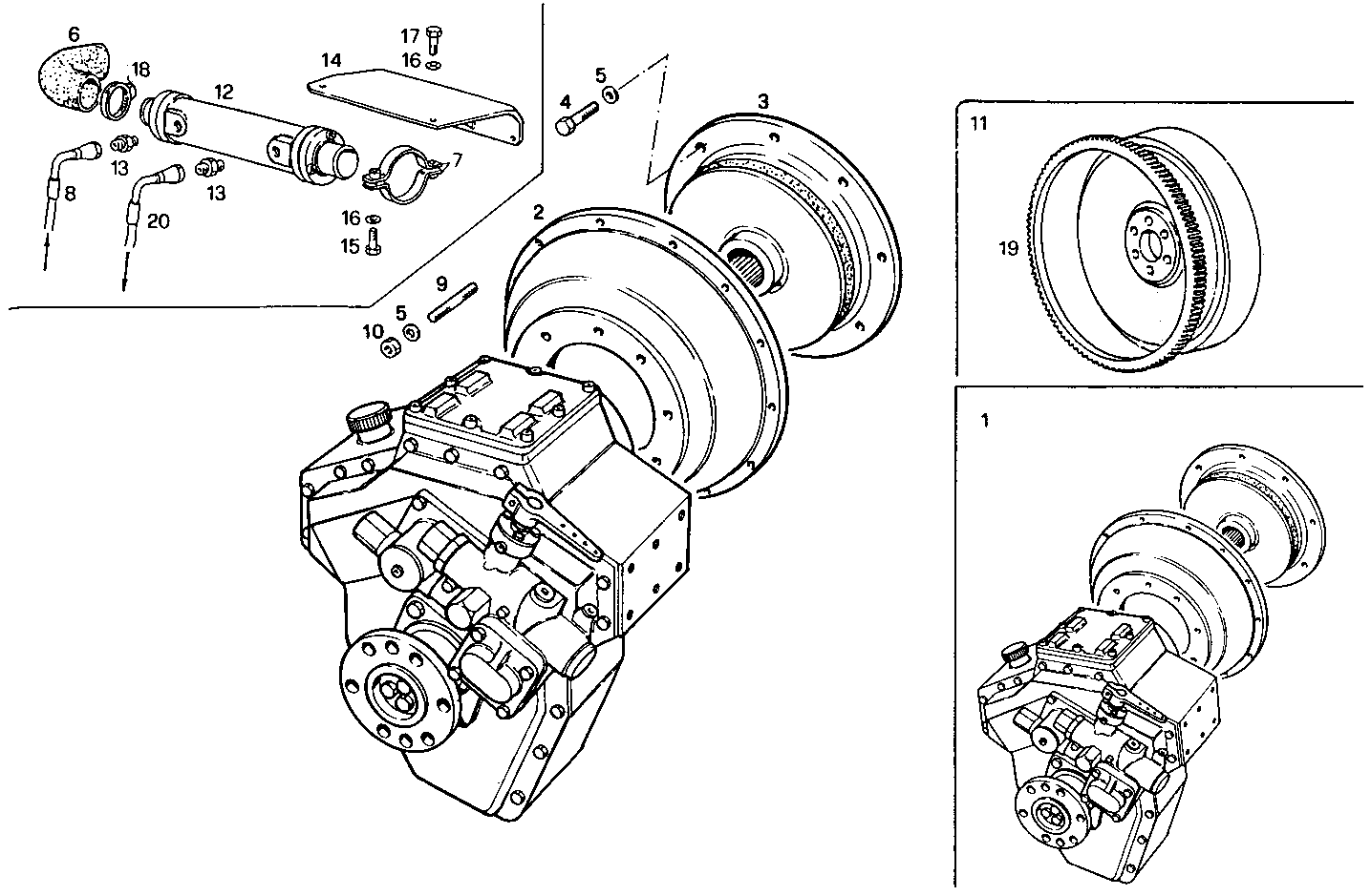 MARINE GEAR TECHNODRIVE TM 200 B - 8041M08.01 8041M08 parts diagram