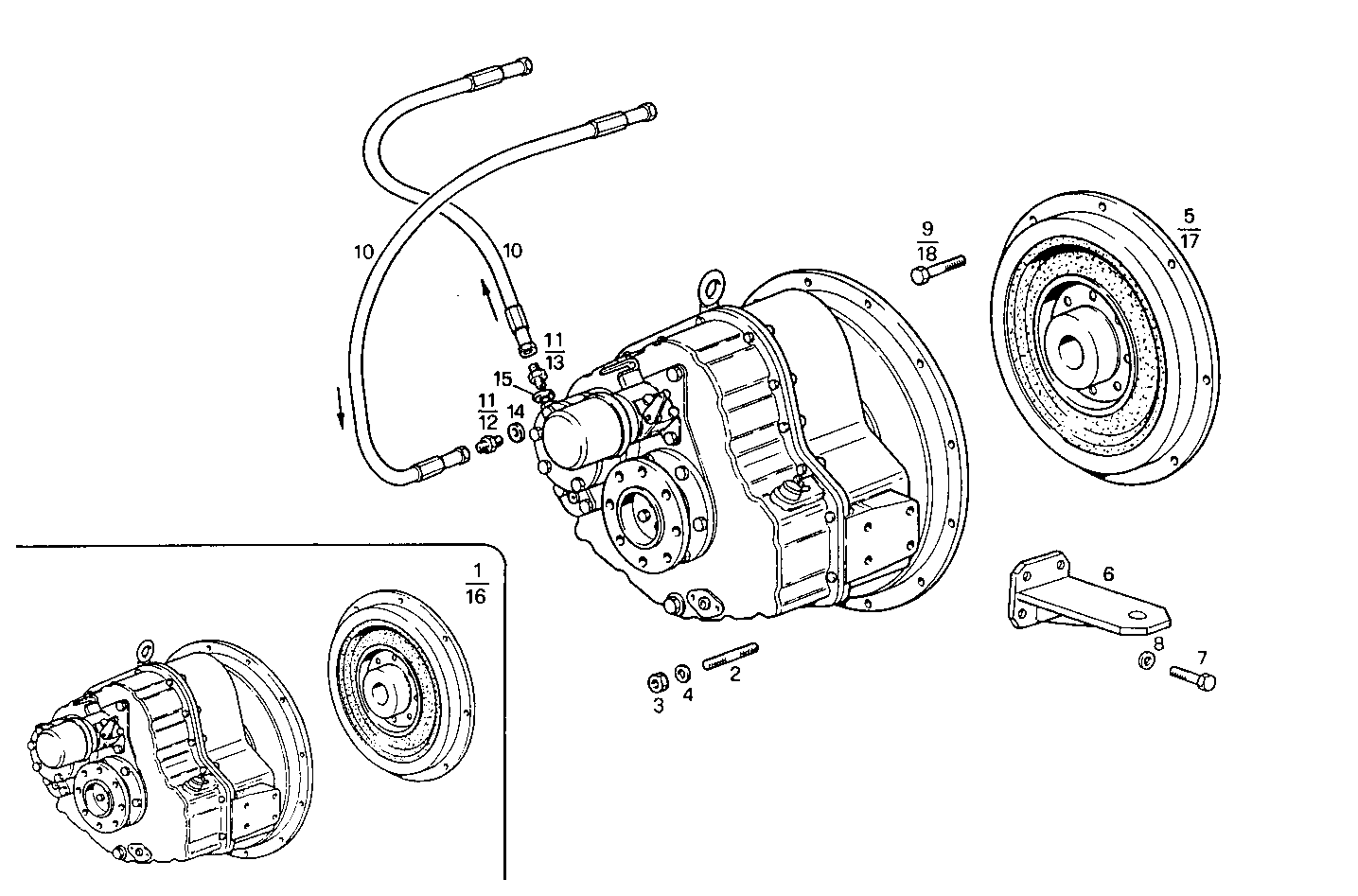 MARINE GEAR ZF-MPM IRM 310 PL - 8460SRM50.10 8460SRM50 parts diagram