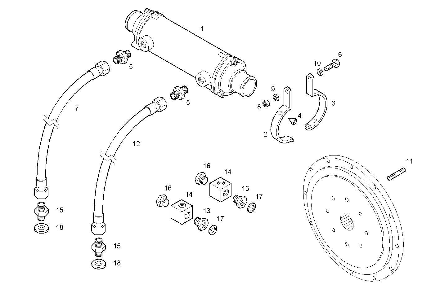 MARINE GEAR - N40ENTM25.10 NEF 4 electron. parts diagram