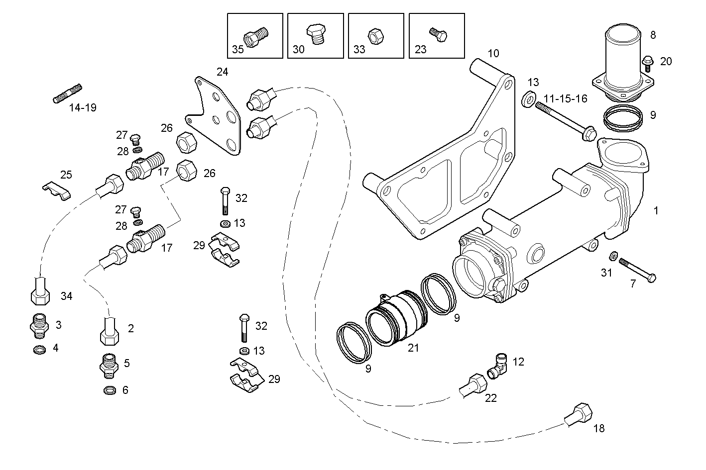 MARINE GEAR - C13ENTM77.10 CURSOR 13 parts diagram