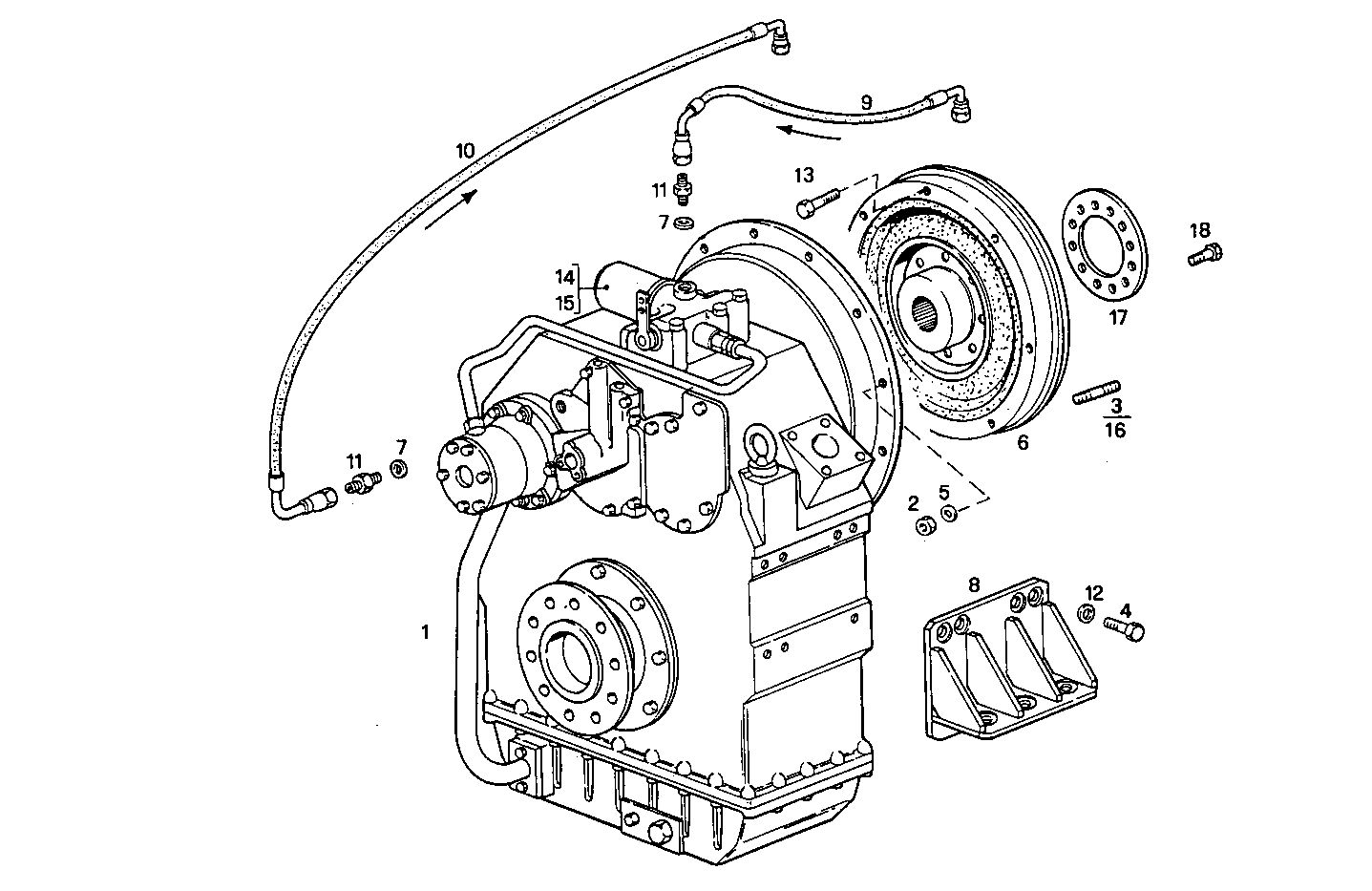 MARINE GEAR ZF-MPM IRM 350 - 8281SRM44.30 8281SRM44 parts diagram