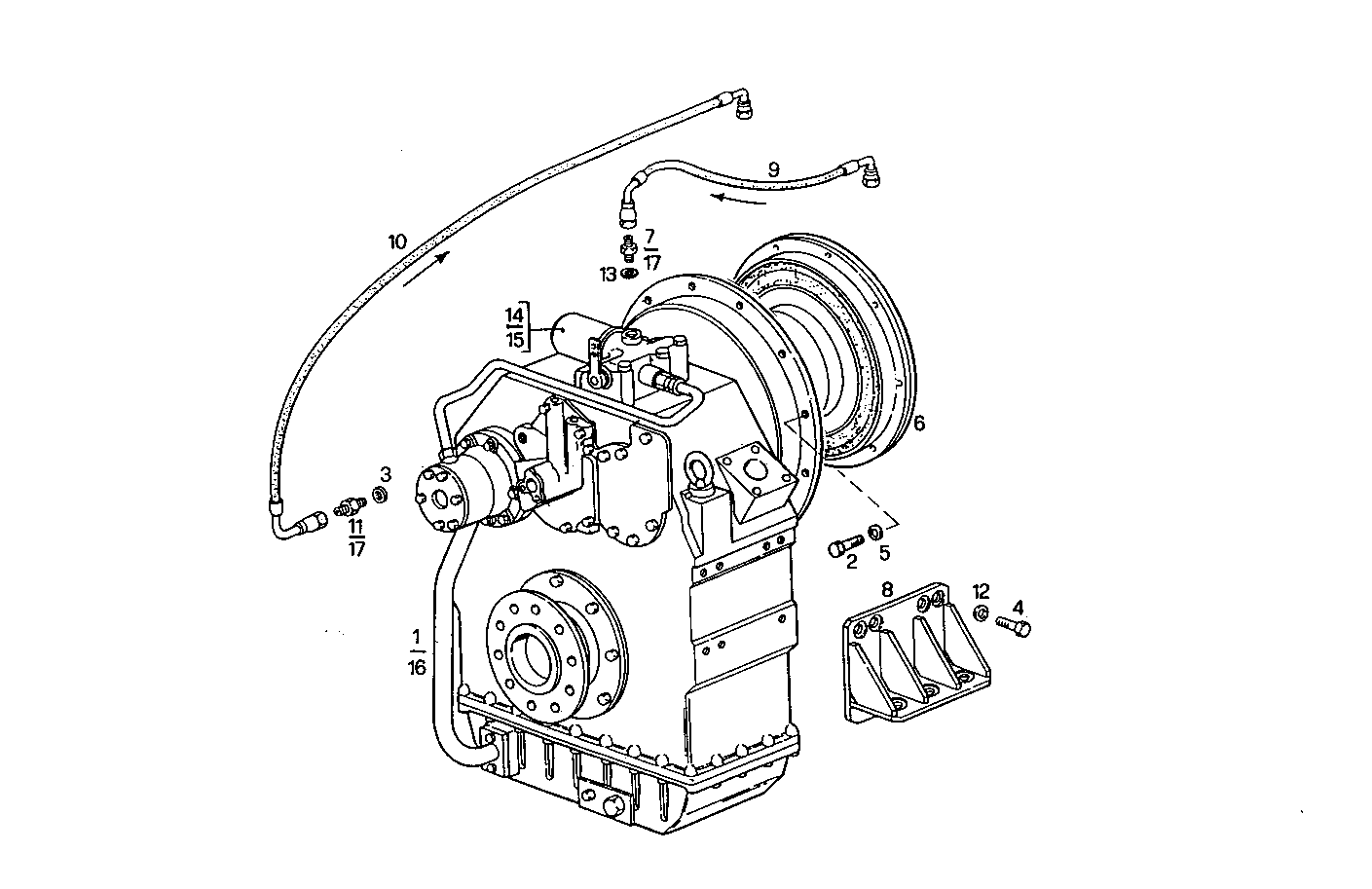 MARINE GEAR ZF-MPM IRM 350 - 8210SM27.10 8210SM27 parts diagram