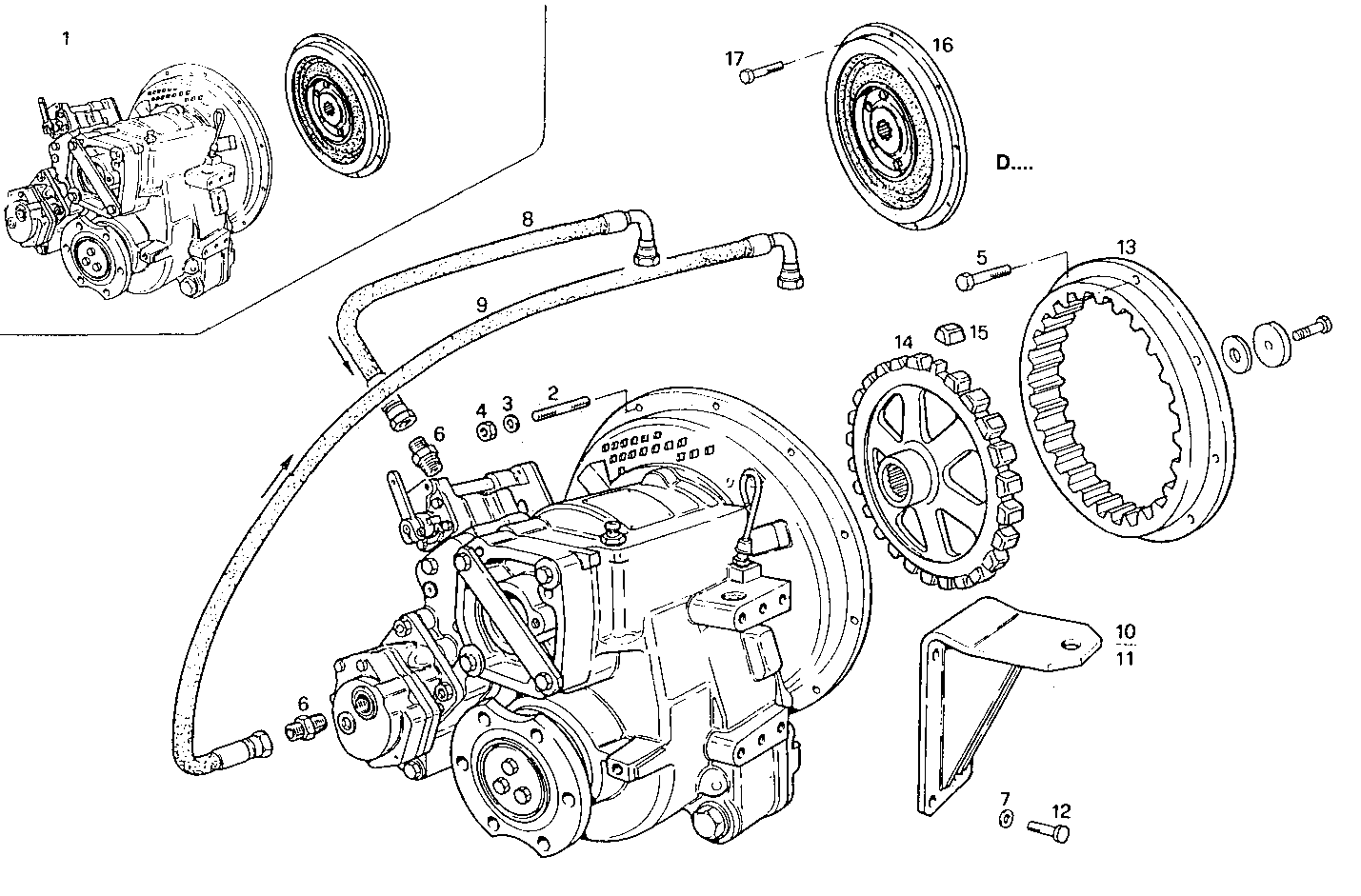 MARINE GEAR TWIN DISC MG 5090 A - 8460SRM50.10 8460SRM50 parts diagram