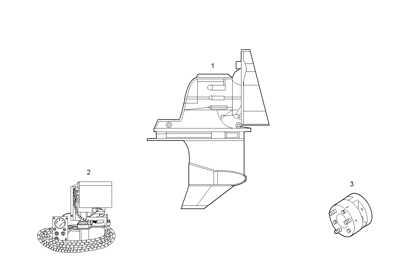 STERN DRIVE - N60ENTM40.10 NEF 6 electron. parts diagram