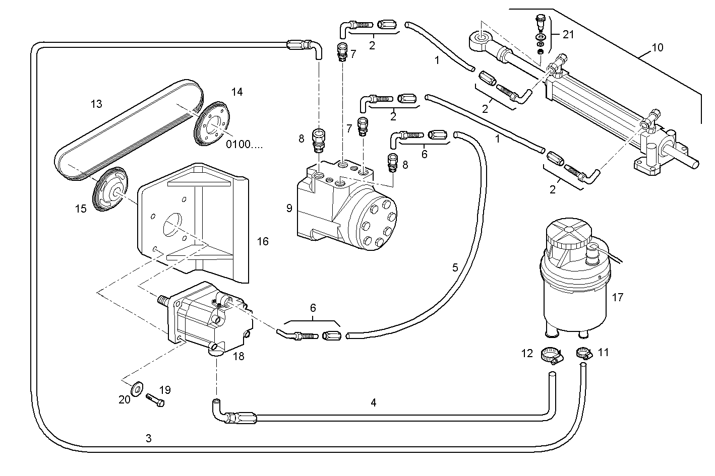 Single-engine - N60ENTM40.10 NEF 6 electron. parts diagram