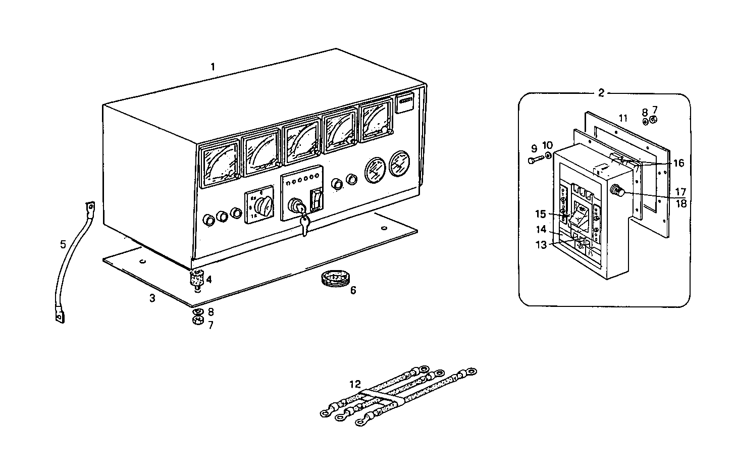 MANUAL CONTROL BOARD FOR ELECT. MACHINE - 8061Si06.05 8061Si06 parts diagram