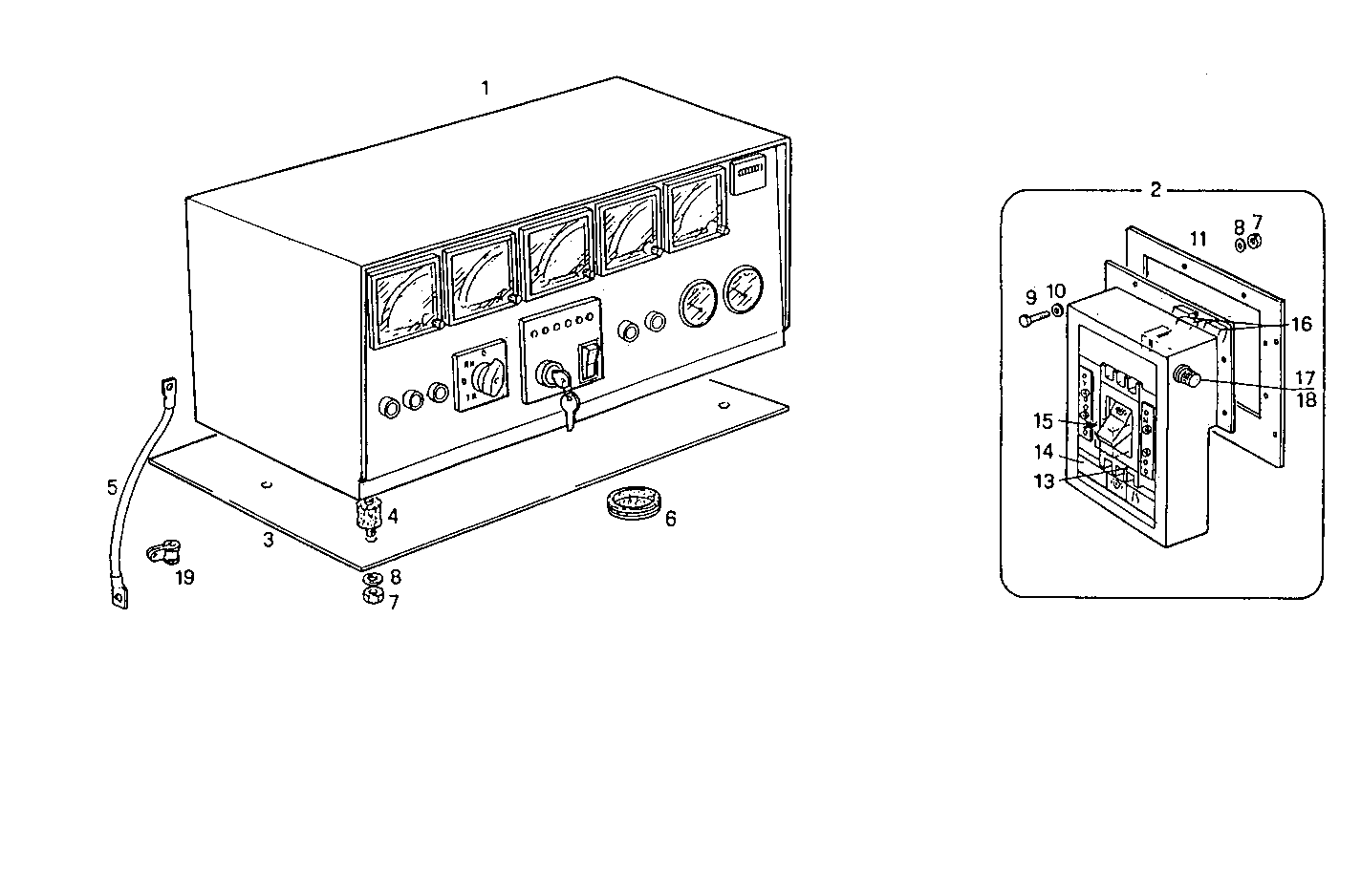 MANUAL CONTROL BOARD FOR ELECT. MACHINE - 8210SRi25.01 8210SRi25 parts diagram