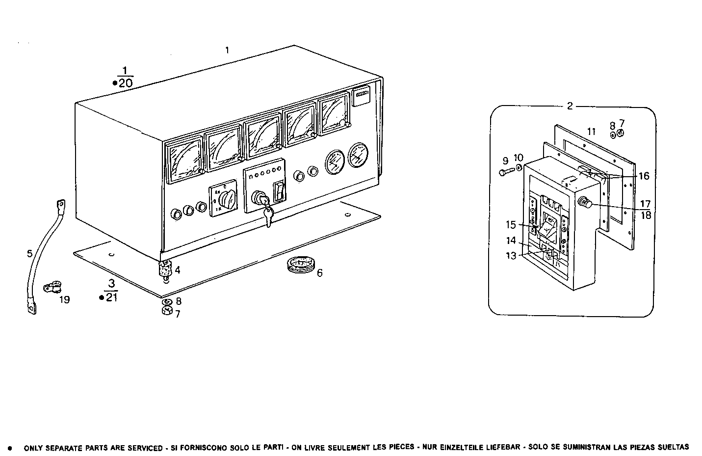 250KVA 380V 50HZ - GE8210SRi25.00A955 GE8210SRI25 parts diagram