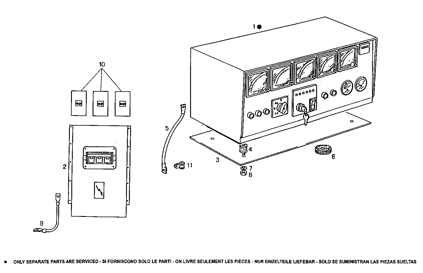 MANUAL CONTROL BOARD FOR ELECT. MACHINE - GE8281SRi26.02R970 GE8281SRi26 parts diagram