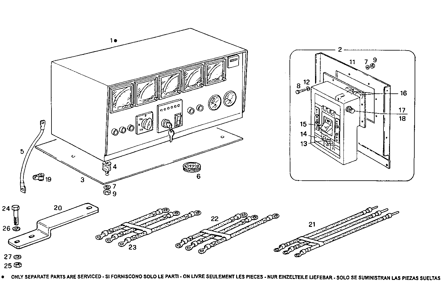 MANUAL CONTROL BOARD FOR ELECT. MACHINE - 8281SRi26.02 8281SRi26 parts diagram