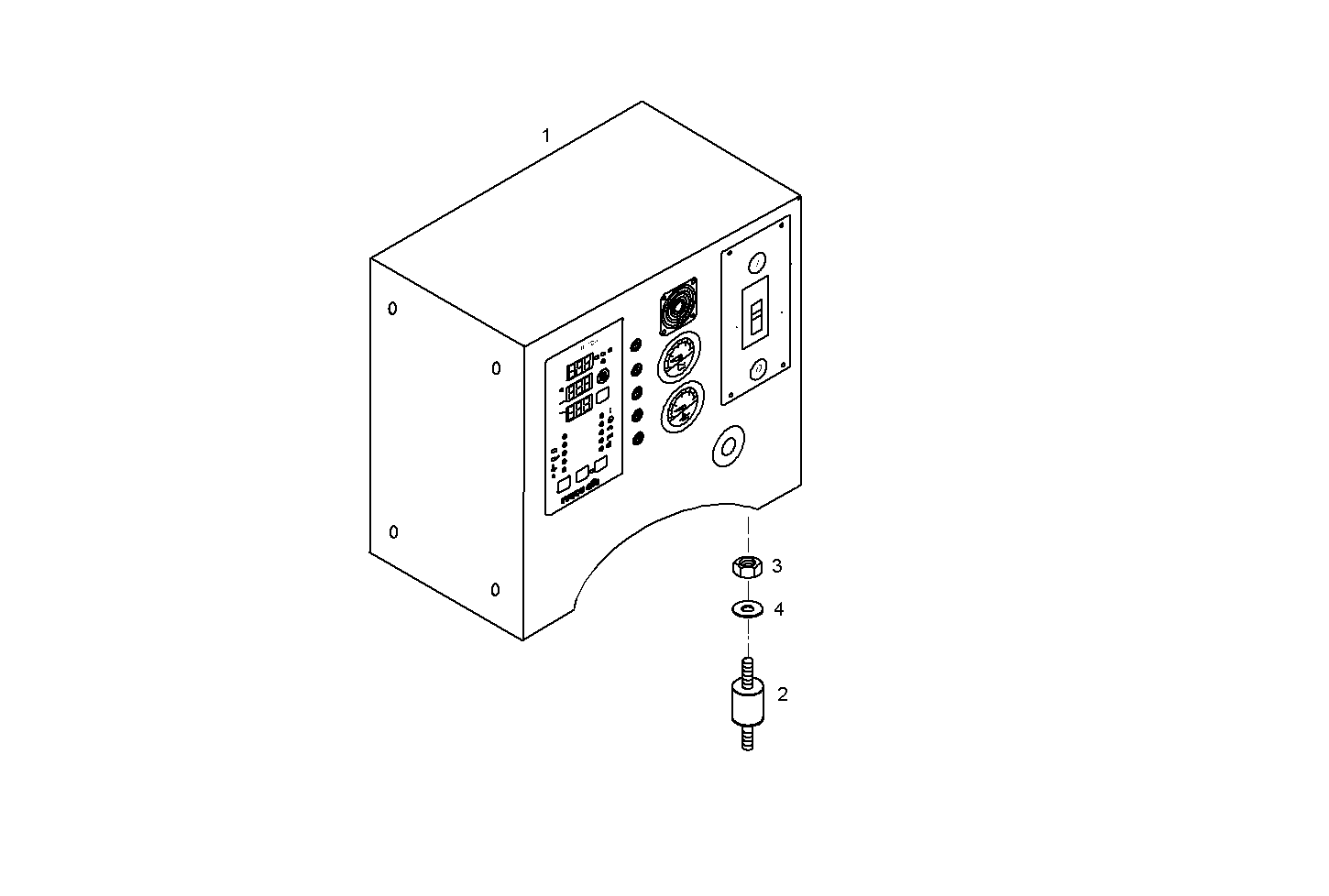 MANUAL CONTROL BOARD FOR ELECT. MACHINE - 8061Si07.05 8061SI07 parts diagram