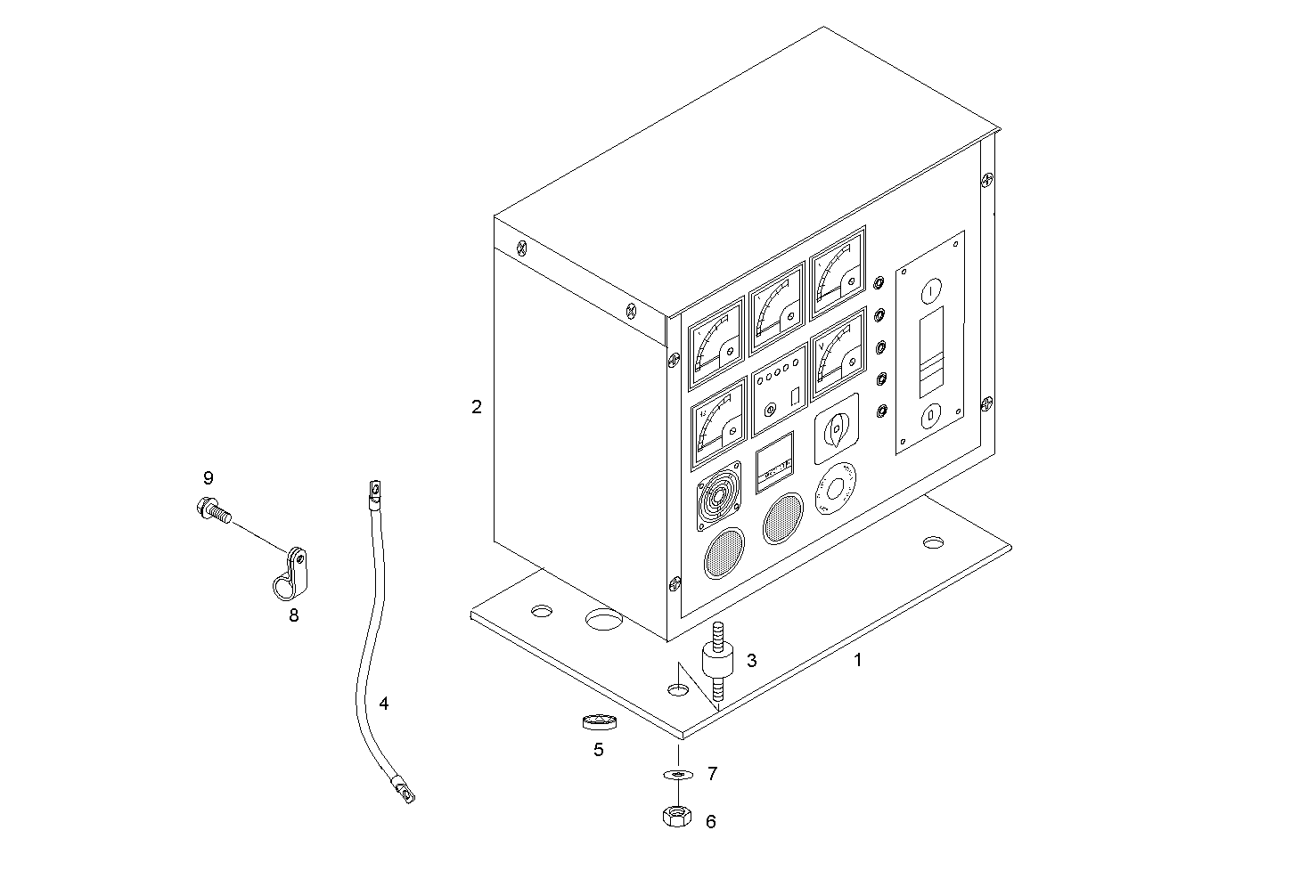 MANUAL CONTROL BOARD FOR ELECT. MACHINE - 8061Si07.05 8061SI07 parts diagram