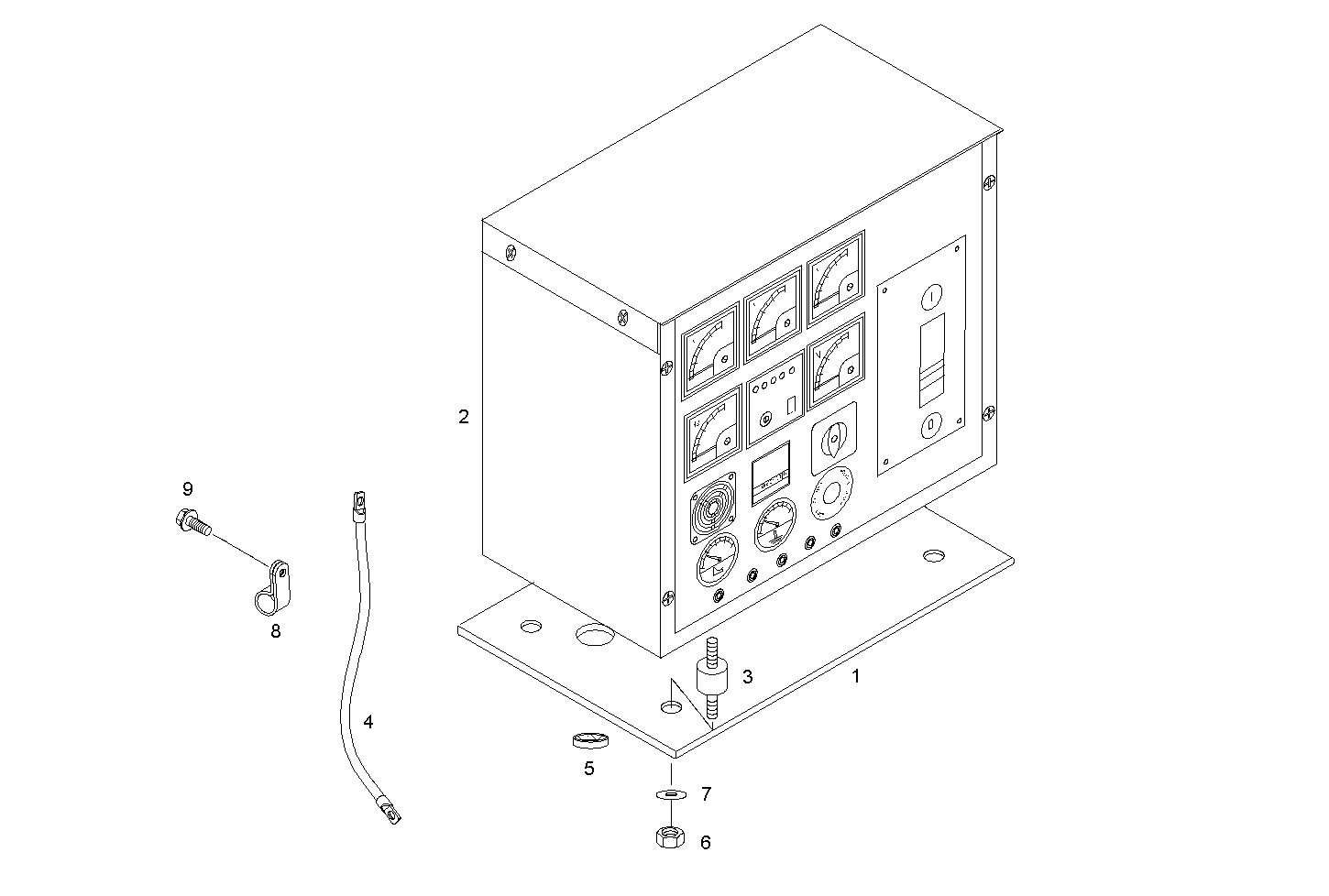 MANUAL CONTROL BOARD FOR ELECT. MACHINE - 8061Si07.05 8061SI07 parts diagram
