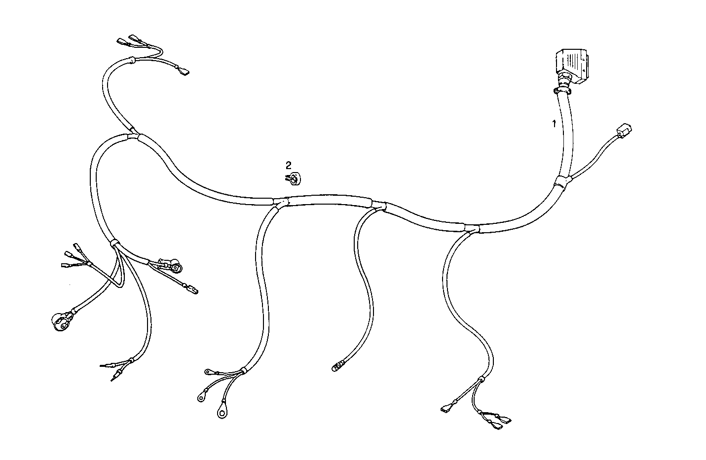 CABLES AND FITTING  FOR GENSET - N60ENTE60.00 NEF 6 electron. parts diagram