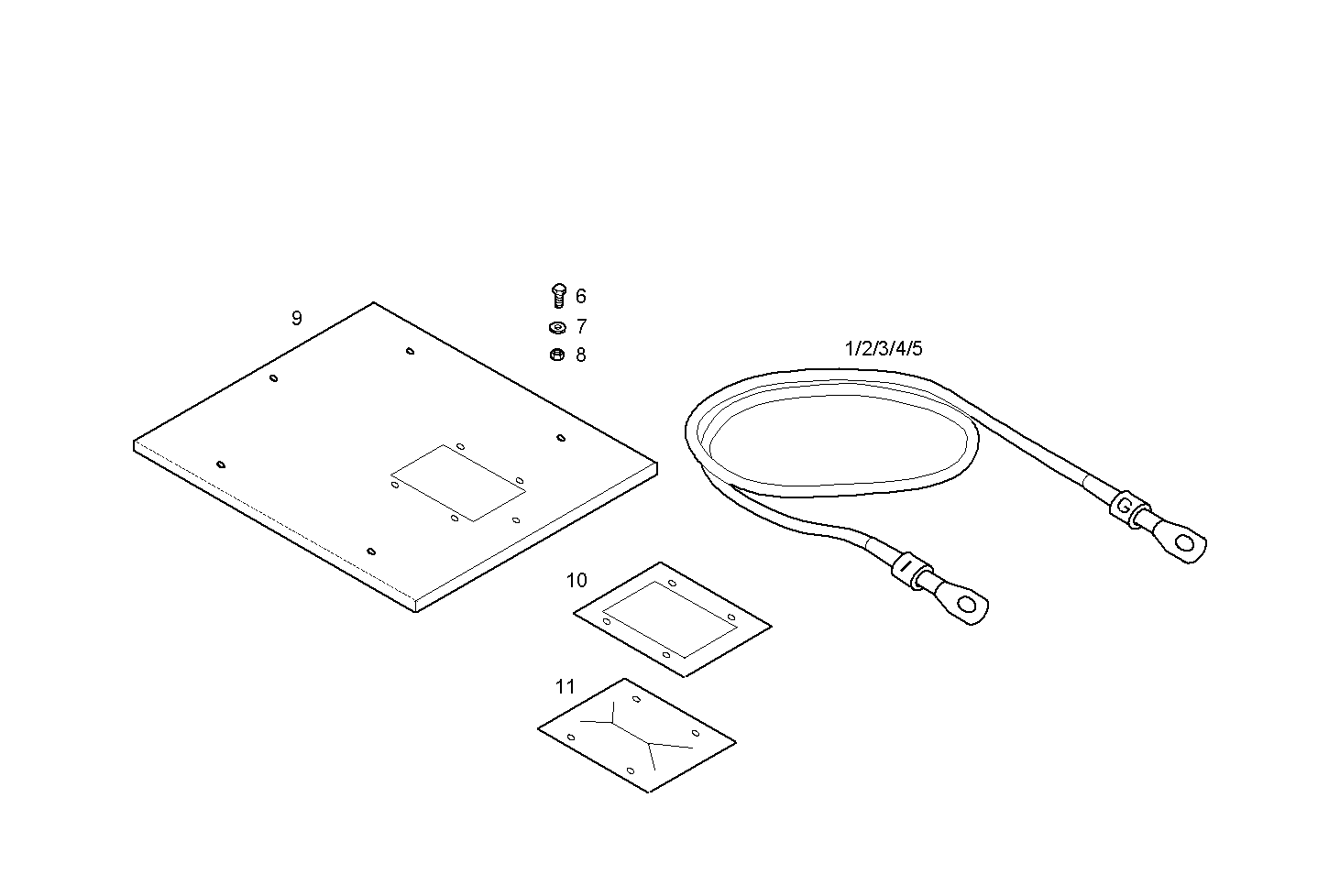 POWER CABLES - GENEF200E.R980 NEF 6 electron. parts diagram