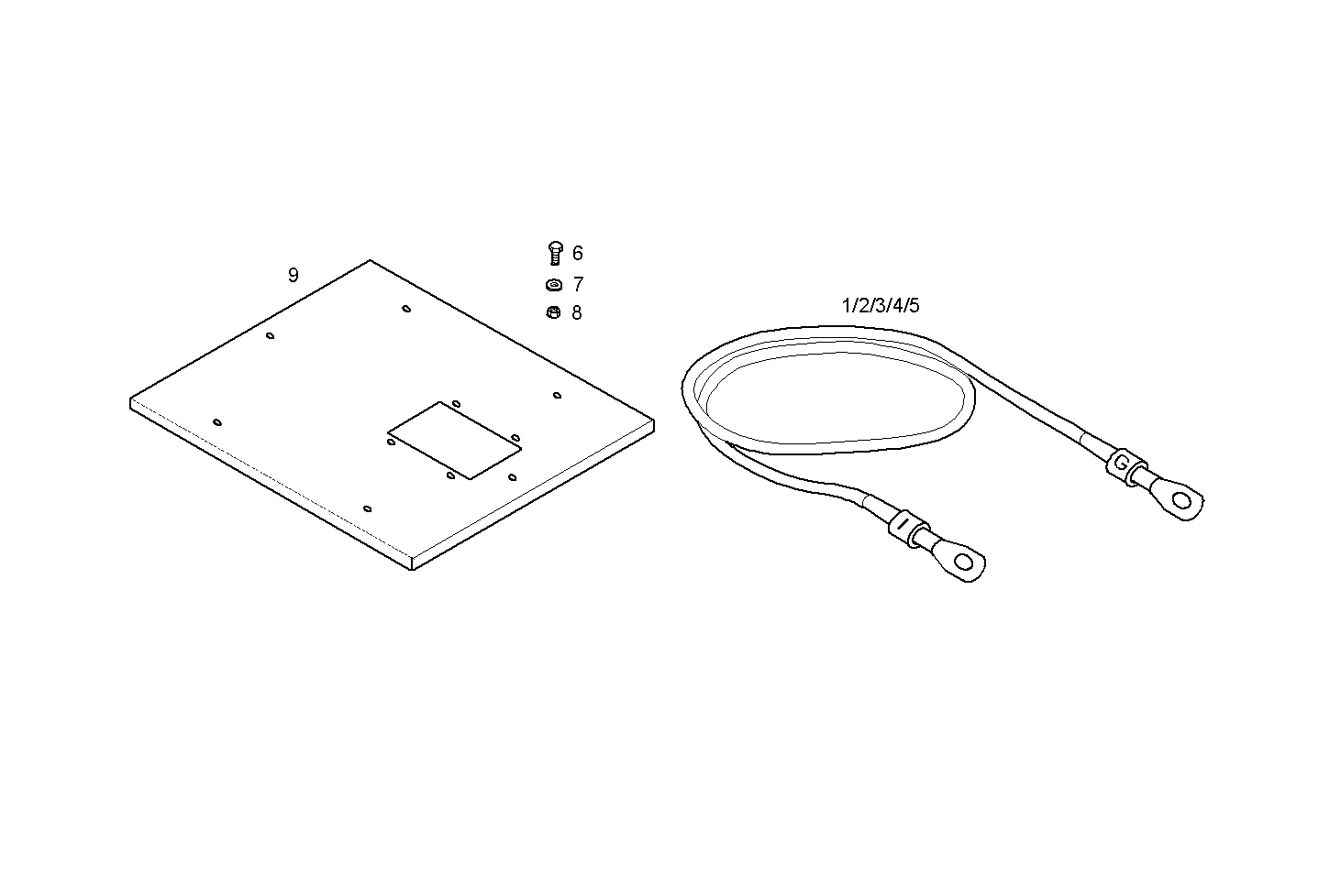 POWER CABLES - GENEF200E.R980 NEF 6 electron. parts diagram