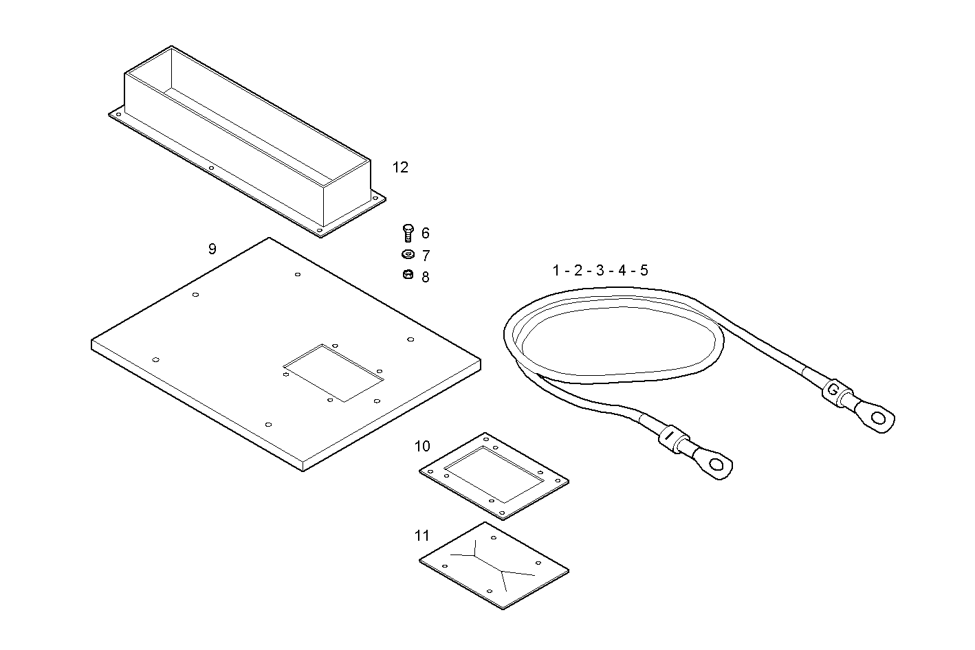 POWER CABLES - GENEF180E.R980 NEF 6 electron. parts diagram