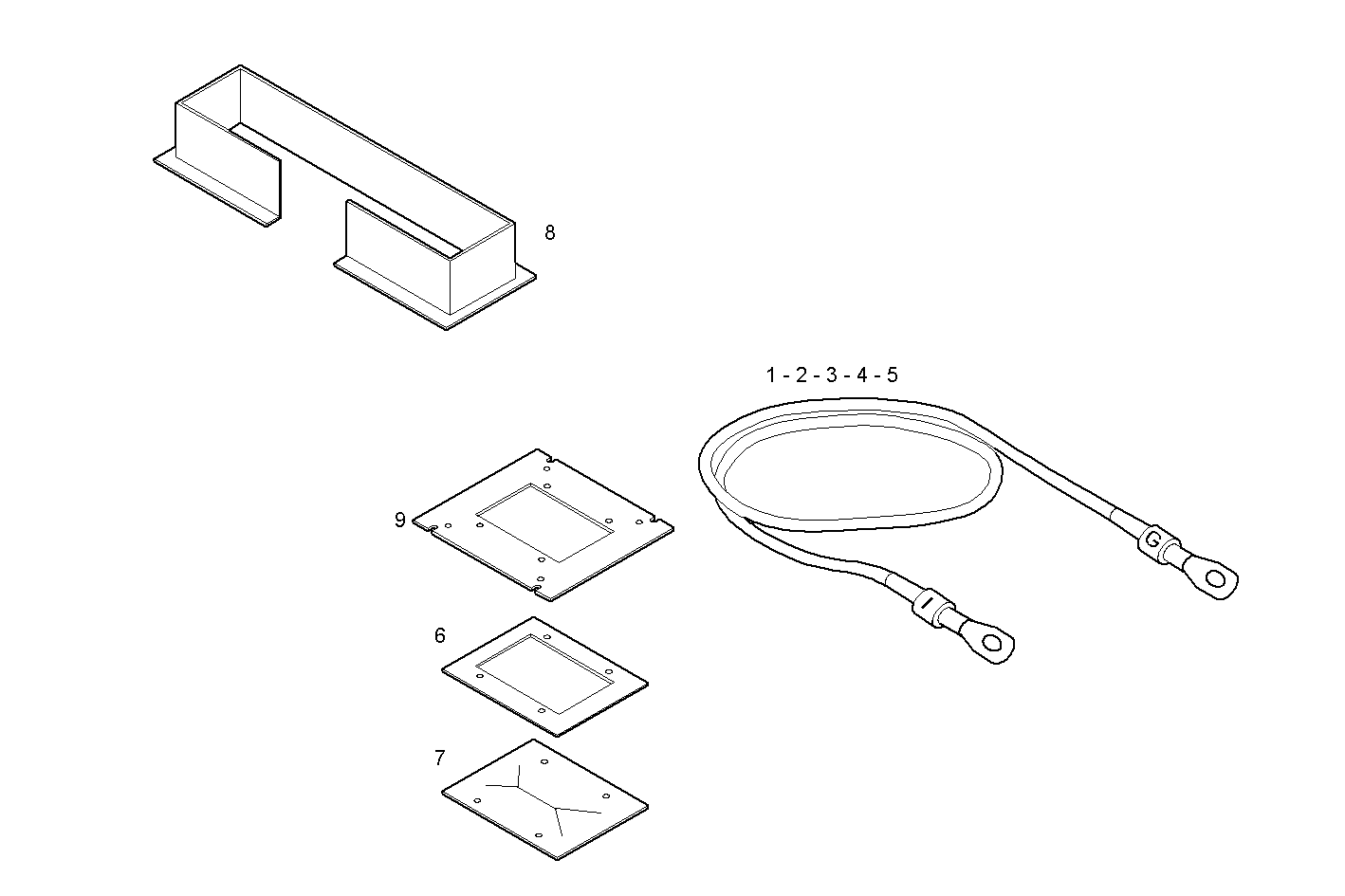 POWER CABLES - GENEF130M.1R980 NEF 6 mechanic. - TIER 2 parts diagram