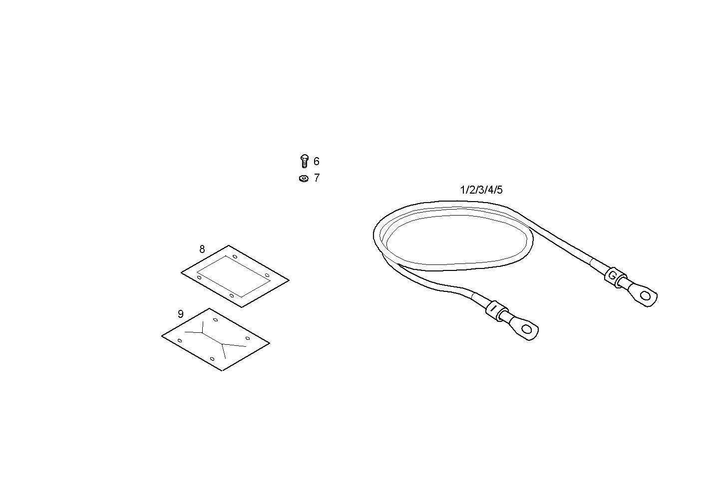 POWER CABLES - N67MNTE60.00 NEF 6 mechanic. - TIER 2 parts diagram