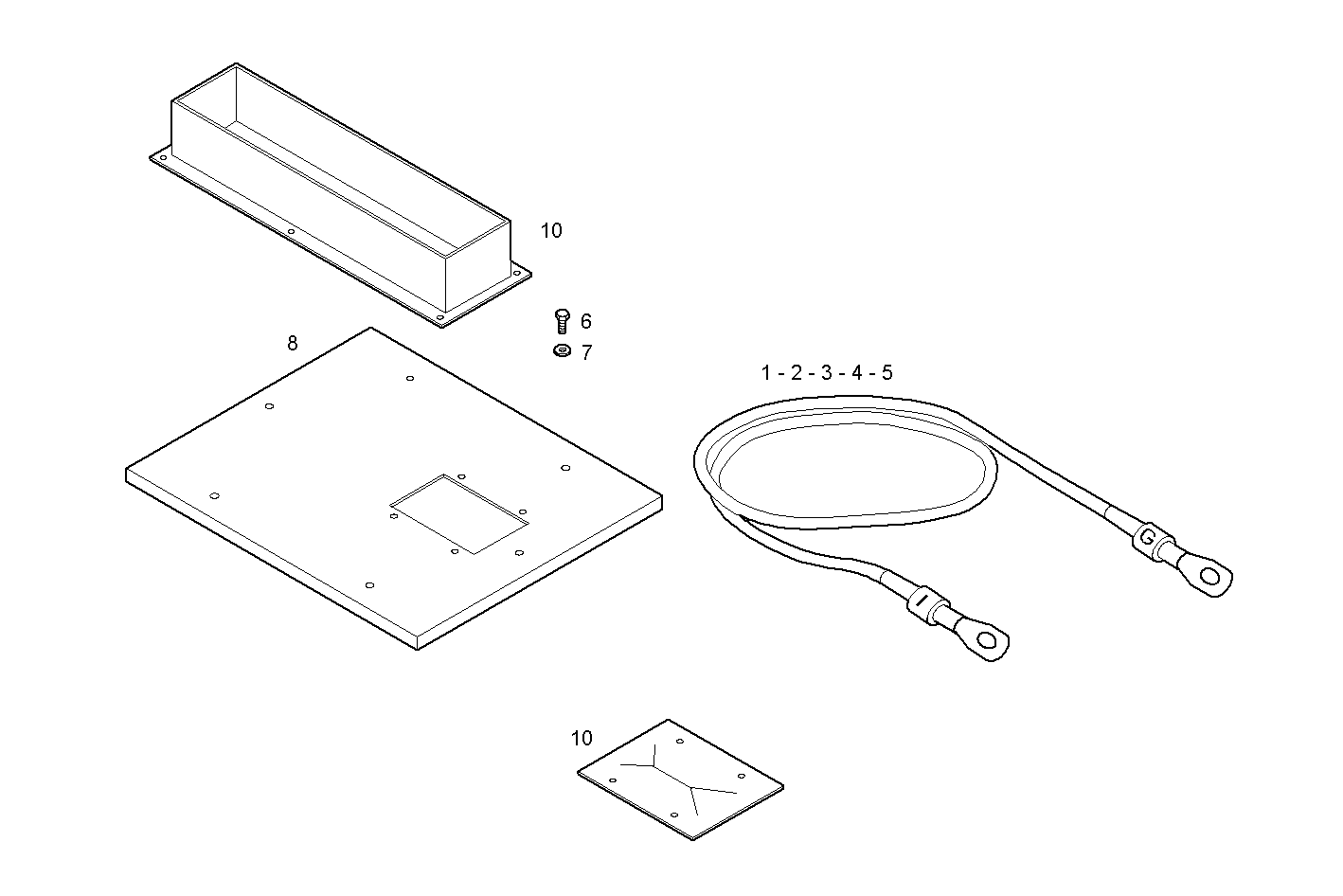 POWER CABLES - GENEF200E.R980 NEF 6 electron. parts diagram