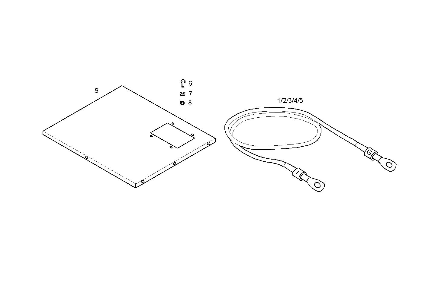 POWER CABLES - NEF60TE2.00 NEF 6 electron. parts diagram