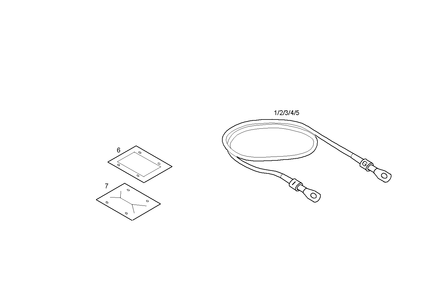 POWER CABLES - GENEF160M.R980 NEF 6 mechanic. - TIER 2 parts diagram