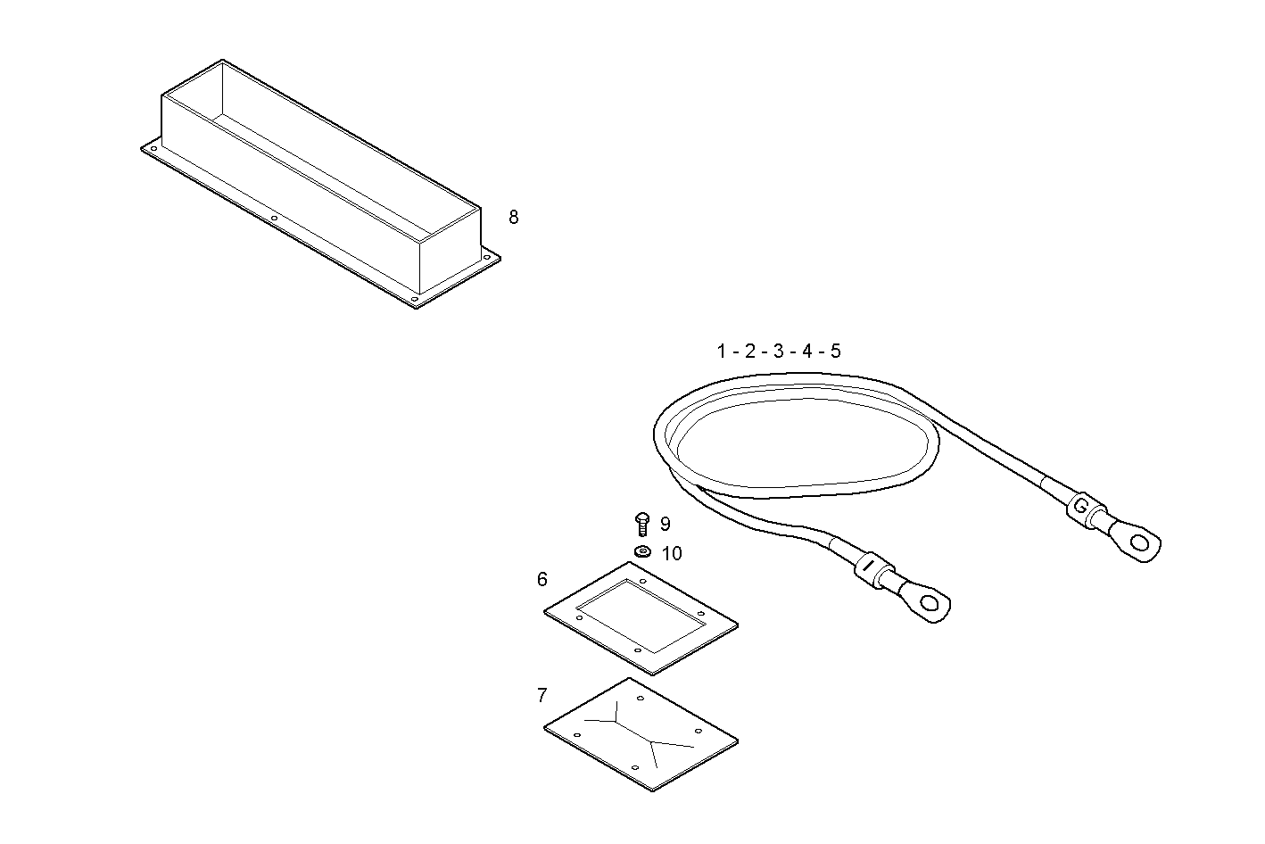 POWER CABLES - GENEF100M.R980 NEF 4 mechanic. parts diagram