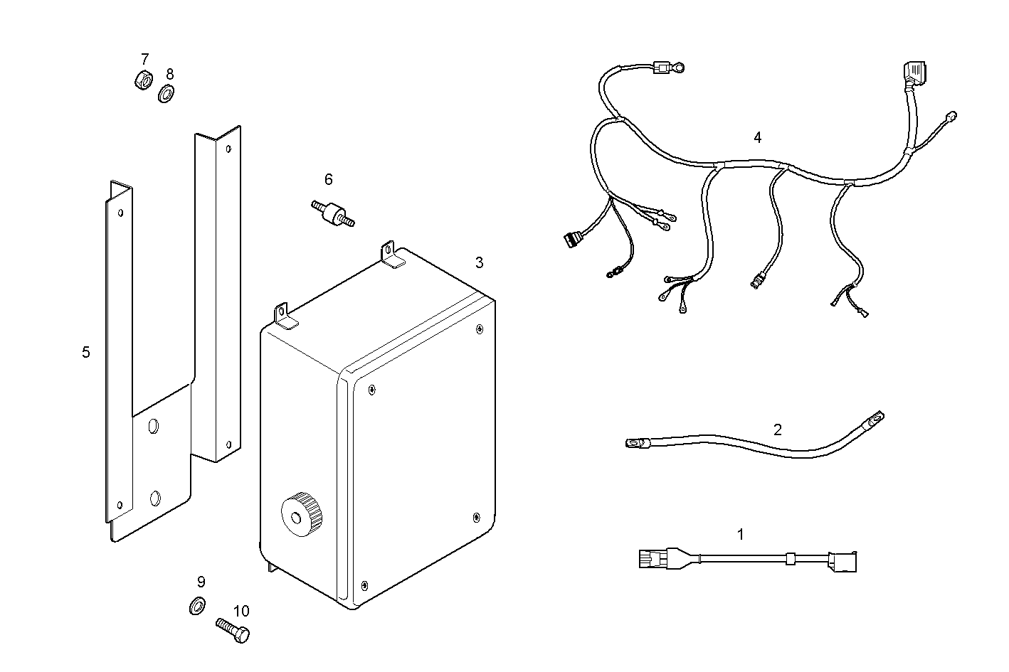 CABLES AND FITTING - NEF60TE2.A003 NEF 6 electron. parts diagram