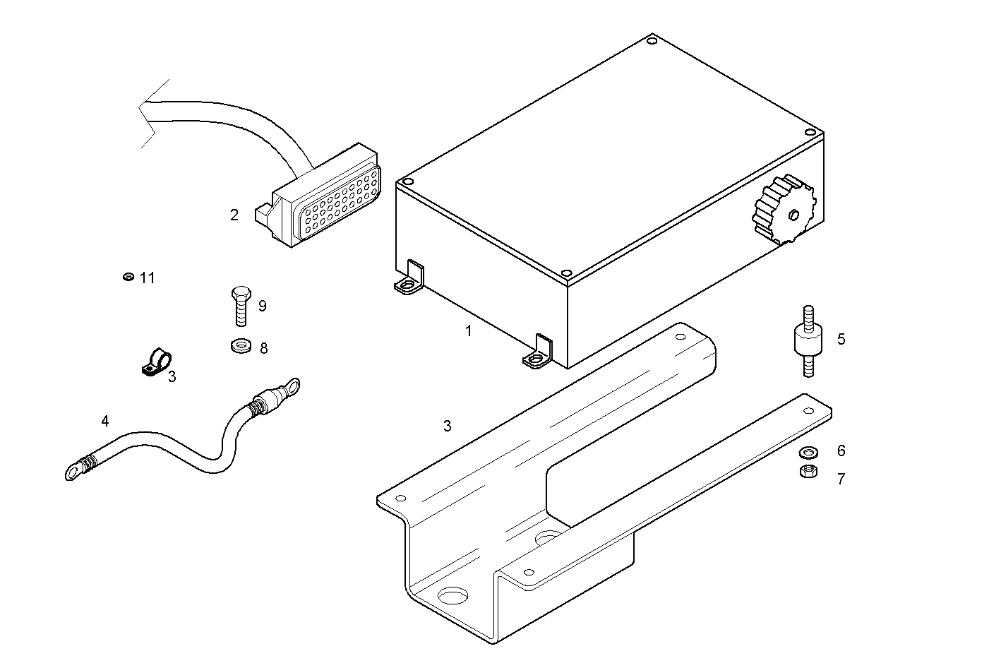 CABLES AND FITTING - CURSOR78TE2.1A002 CURSOR 8 parts diagram