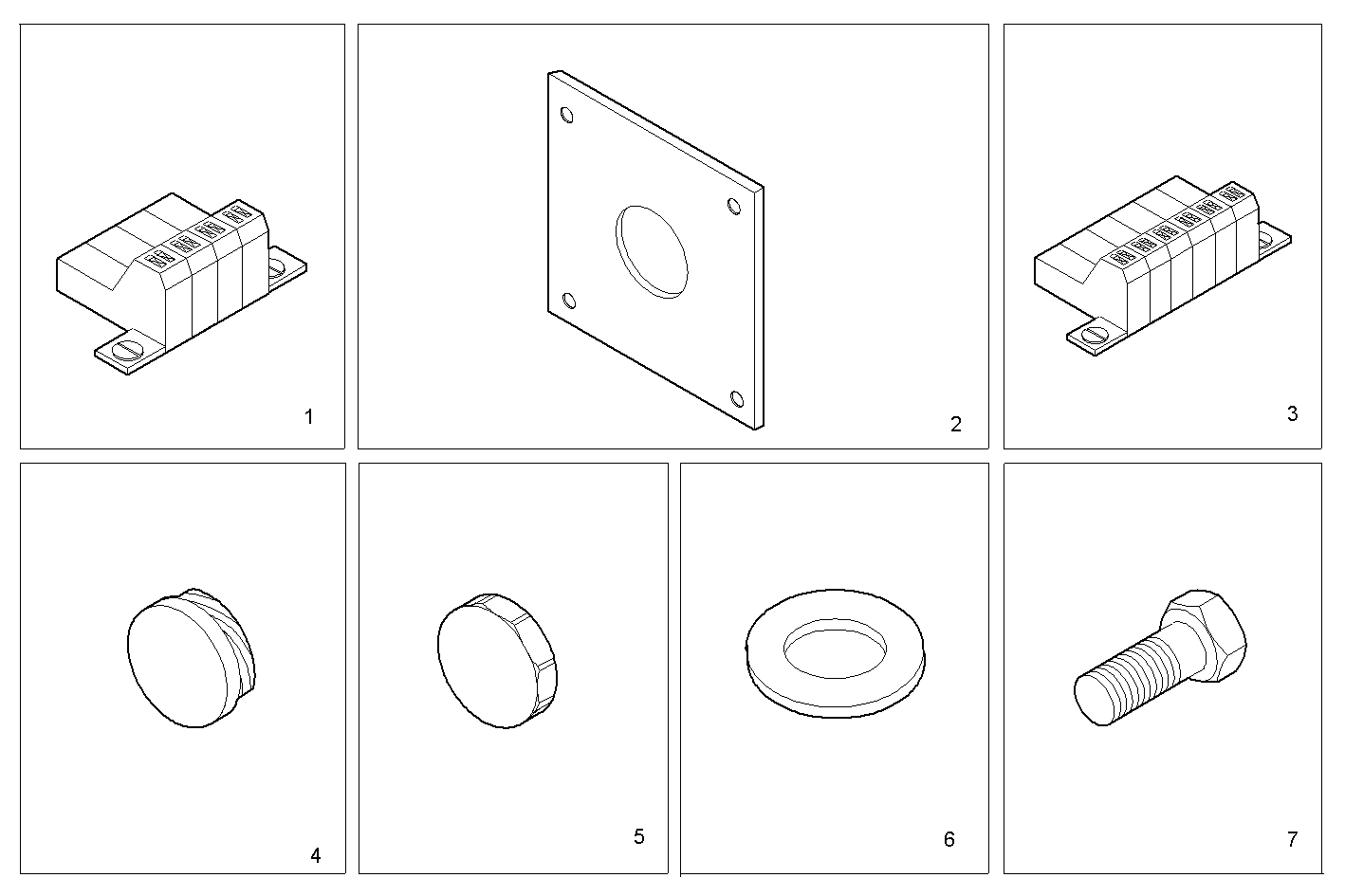 CABLES AND FITTING - NEF60TE2.A003 NEF 6 electron. parts diagram