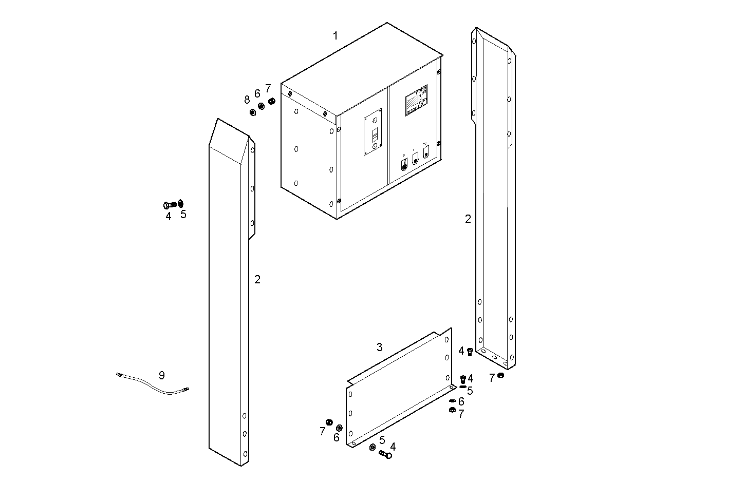 AUTOMATIC CONTROL PANEL - GENEF180E.R980 NEF 6 electron. parts diagram