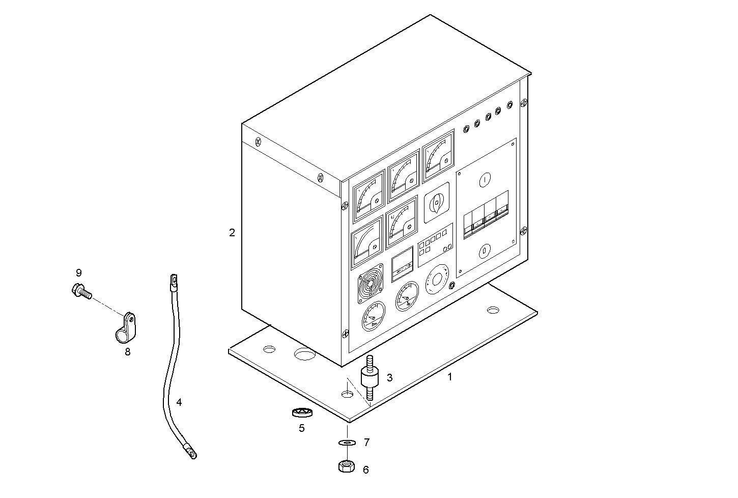 MANUAL CONTROL BOARD FOR ELECT. MACHINE - 8061Si07.05 8061SI07 parts diagram