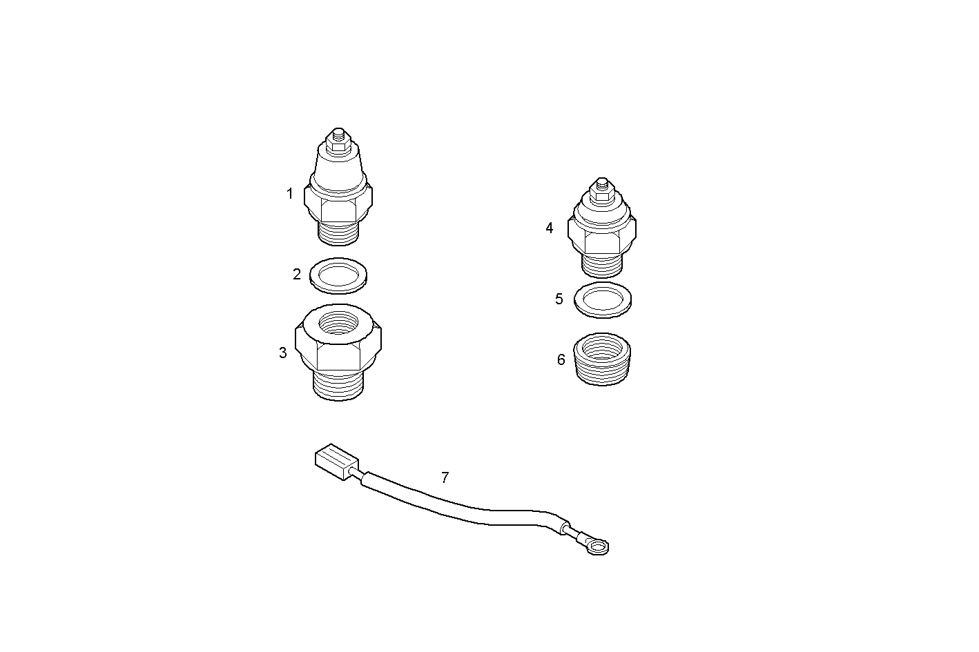 SENDER UNITS HWT/LOP - 12/24V - NEF67TE2.X001 NEF 6 electron. - TIER 3 parts diagram