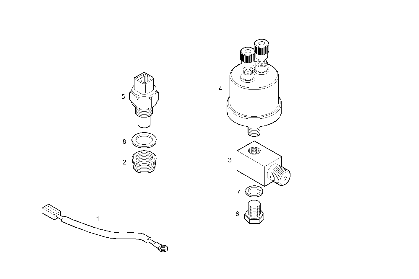 SENDER UNITS ALARMS INSTRUMENT - NEF60TE2.A558 NEF 6 electron. parts diagram