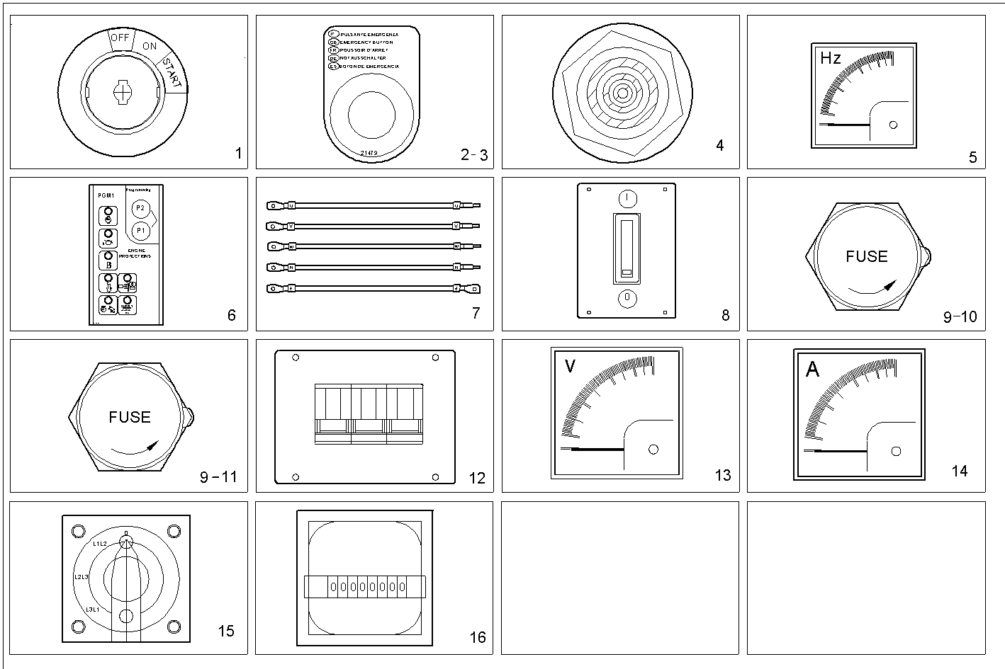 MANUAL CONTROL BOARD FOR ELECT. MACHINE - 8031i06.05 8031i06 parts diagram