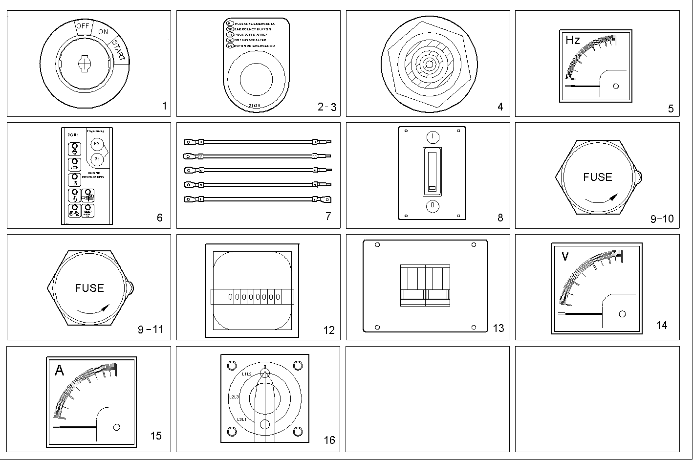 MANUAL CONTROL BOARD FOR ELECT. MACHINE - GE8061i06.05R920 GE8061i06 parts diagram