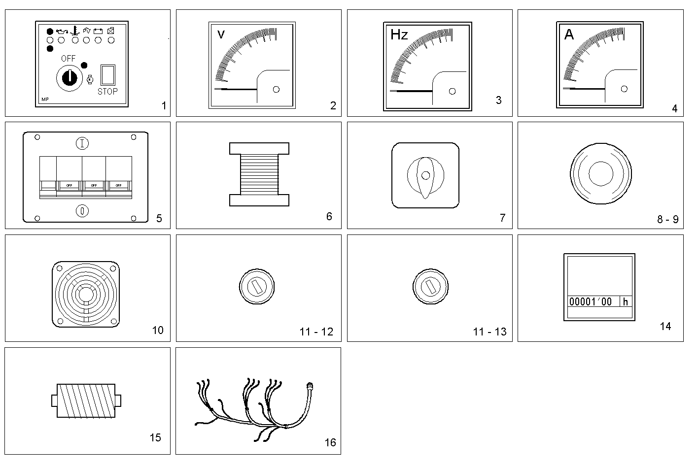 MANUAL CONTROL BOARD FOR ELECT. MACHINE - GE8041i06.55R900 GE8041i06 parts diagram