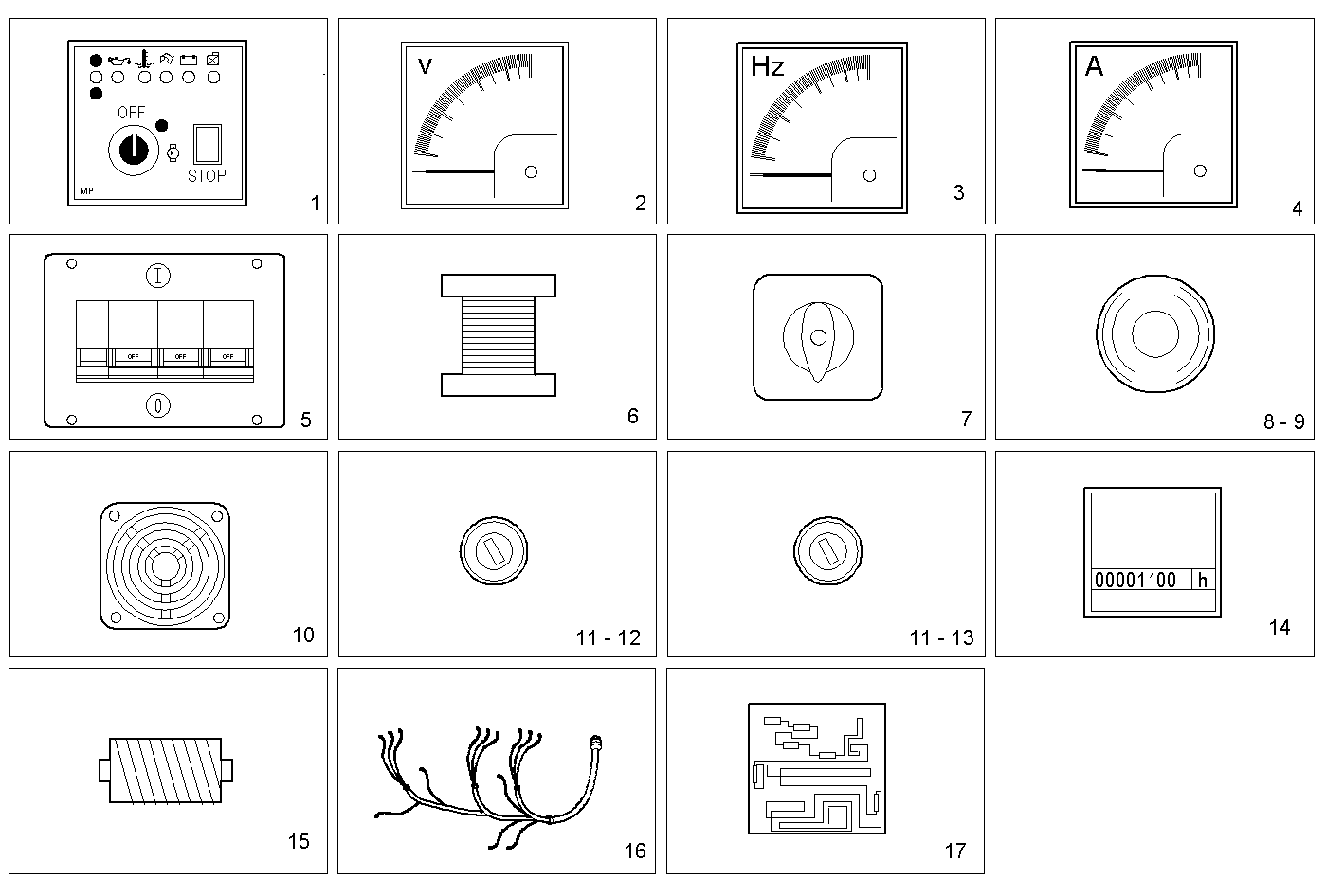 MANUAL CONTROL BOARD FOR ELECT. MACHINE - GE8041i06.55R900 GE8041i06 parts diagram
