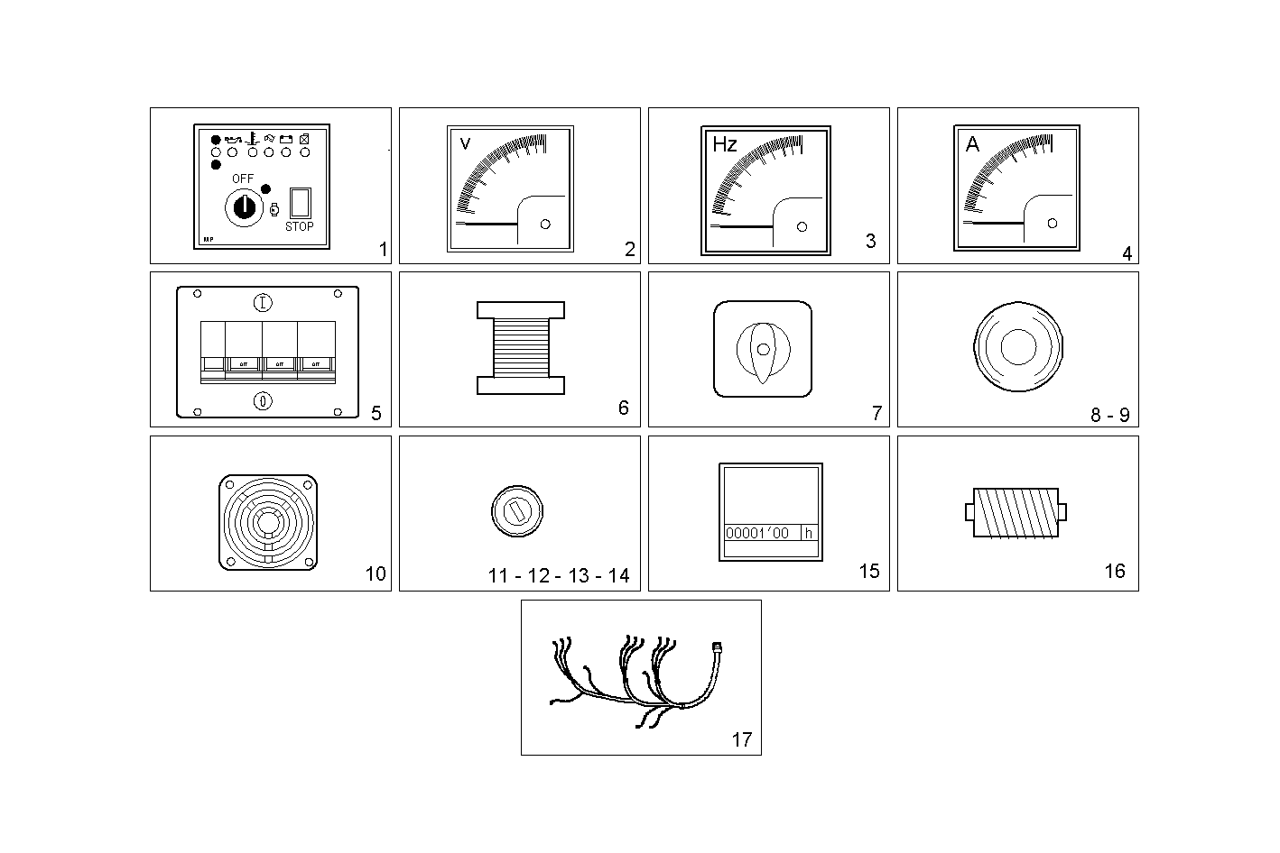 MANUAL CONTROL BOARD FOR ELECT. MACHINE - GE8061i06.05R900 GE8061i06 parts diagram
