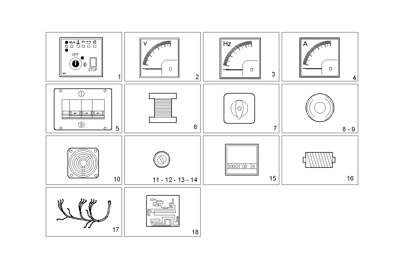 MANUAL CONTROL BOARD FOR ELECT. MACHINE - 8061i06.05 8061i06 parts diagram