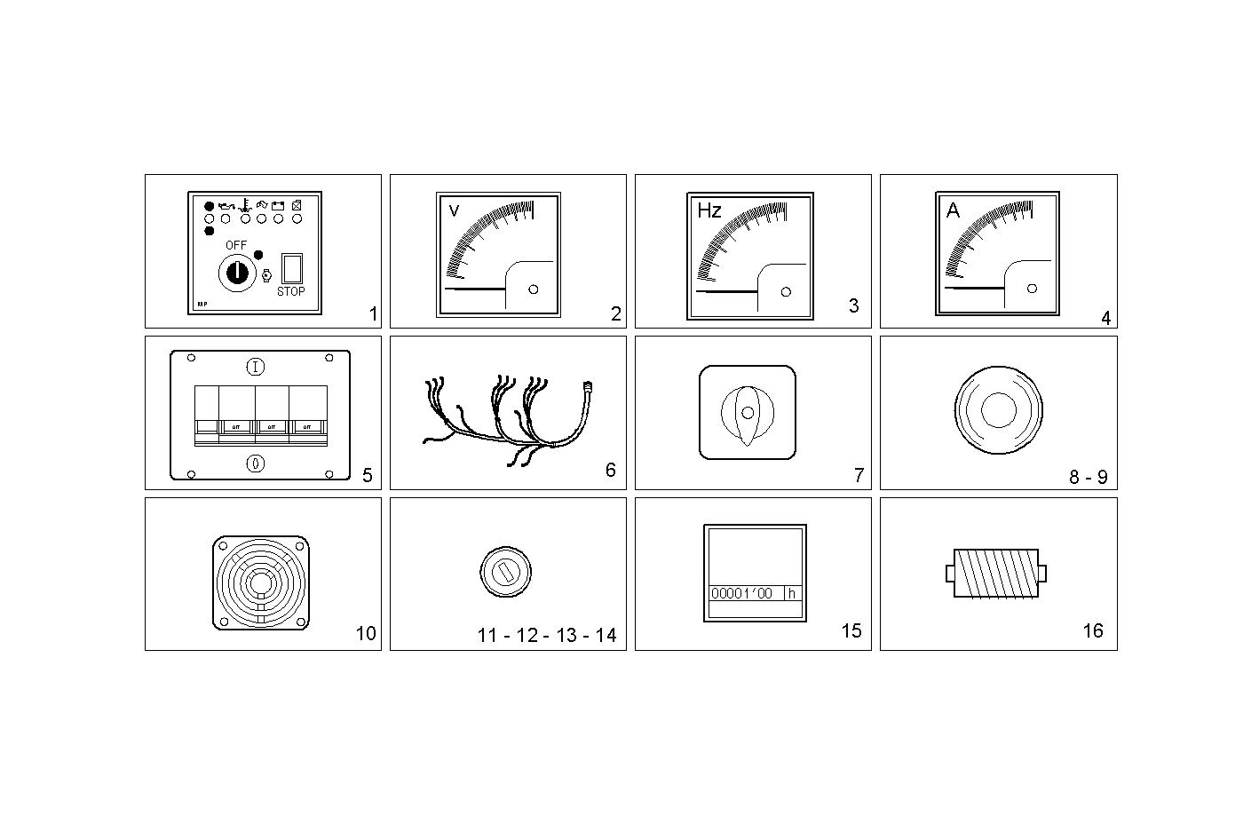 MANUAL CONTROL BOARD FOR ELECT. MACHINE - GE8061i06.05R920 GE8061i06 parts diagram